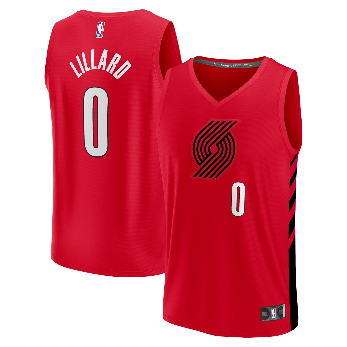 Men's Portland Trail Blazers Damian Lillard Fanatics Red Fast Break Replica Jersey - Statement Edition