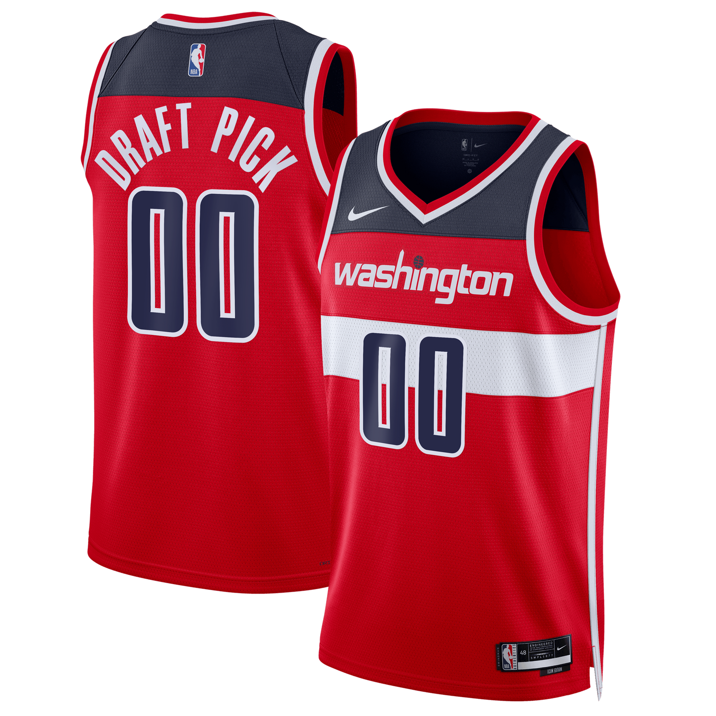 Youth Washington Wizards TBD Nike Red 2026 NBA Draft First Round Pick Swingman Player Jersey - Icon Edition
