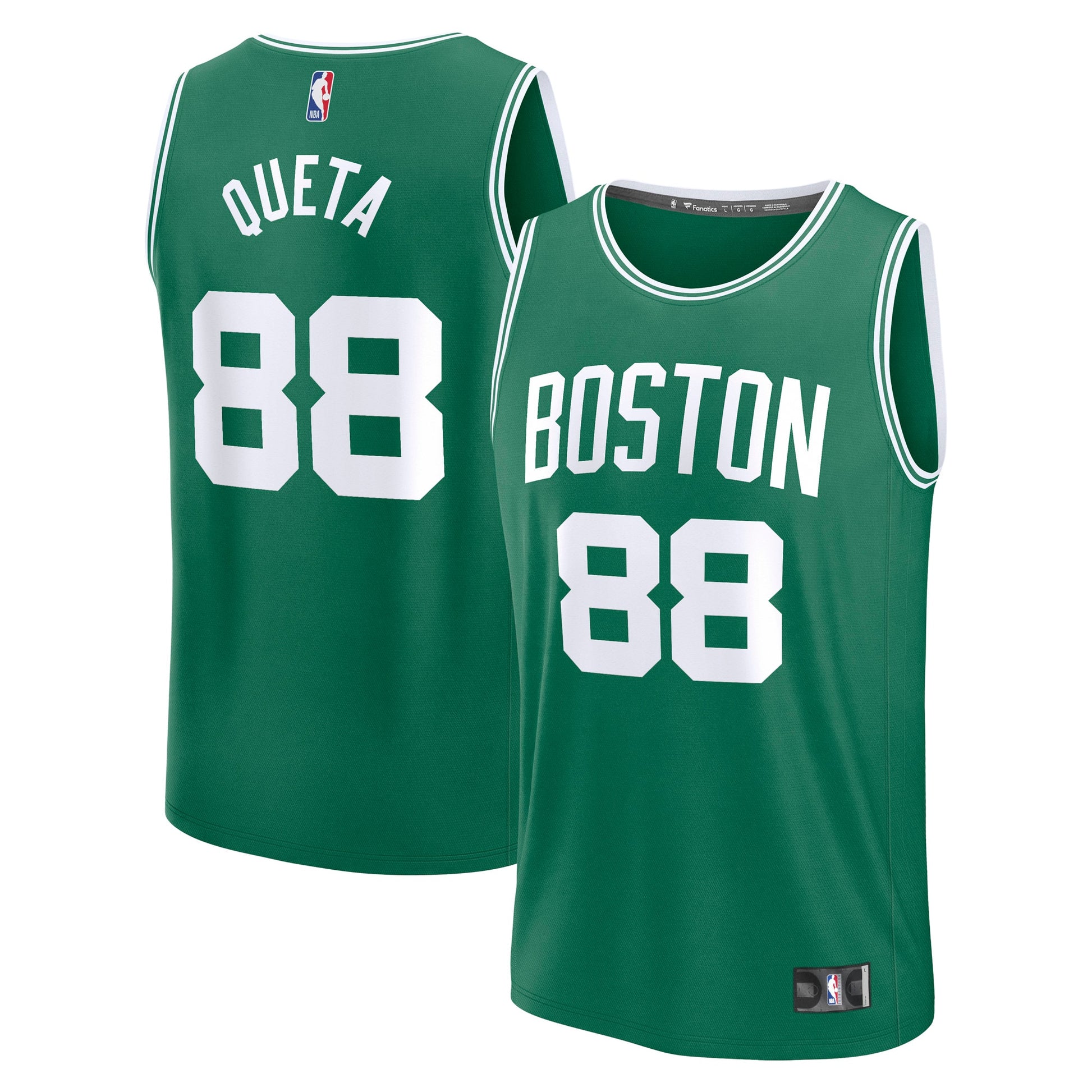 Men's Boston Celtics Neemias Queta Fanatics Kelly Green Fast Break Replica Player Jersey - Icon Edition