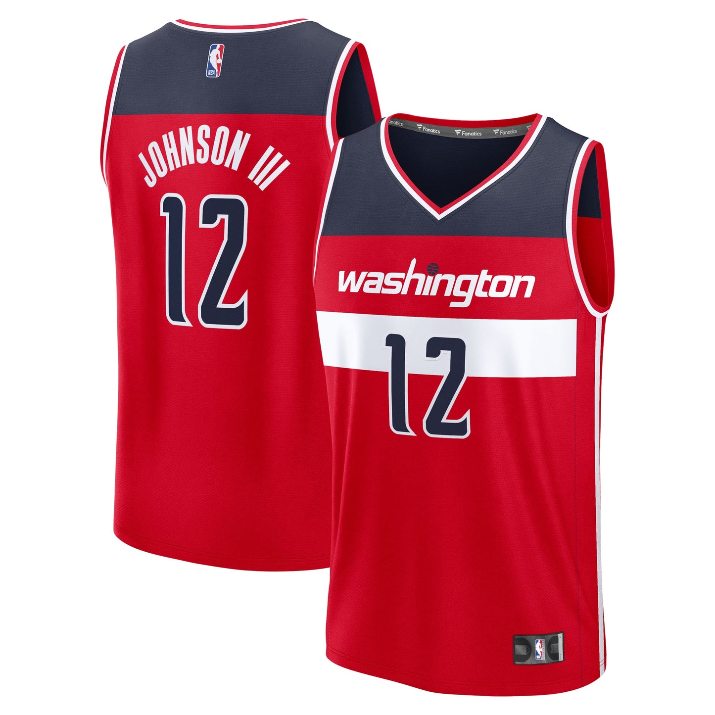 Youth Washington Wizards Tre Johnson III Fanatics Red 2025 NBA Draft First Round Pick Fast Break Replica Jersey - Icon Edition