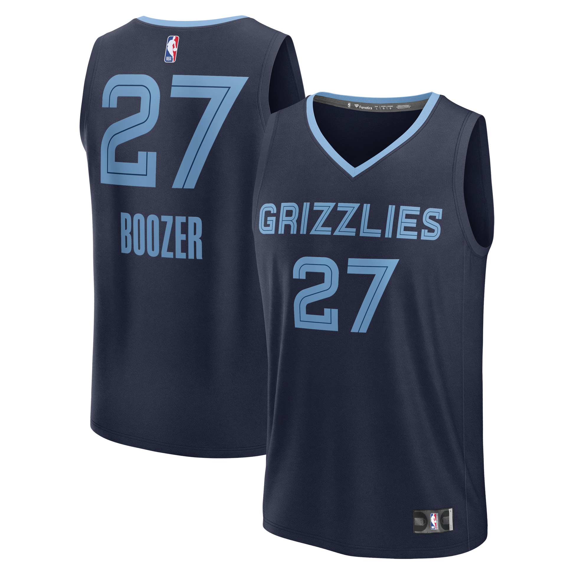 Men's Memphis Grizzlies Cameron Boozer Fanatics Navy 2026 NBA Draft First Round Pick Fast Break Jersey - Icon Edition