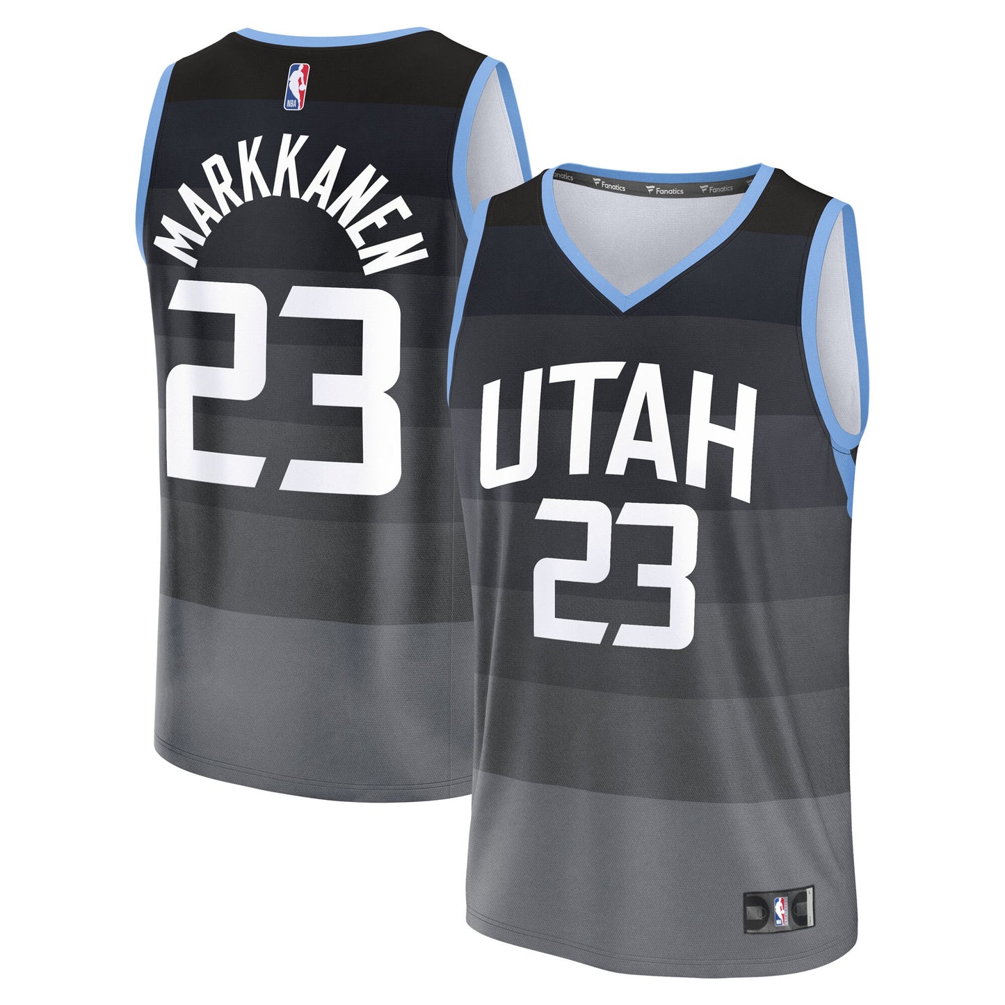 Youth Utah Jazz Lauri Markkanen Fanatics Black Fast Break Jersey - City Edition