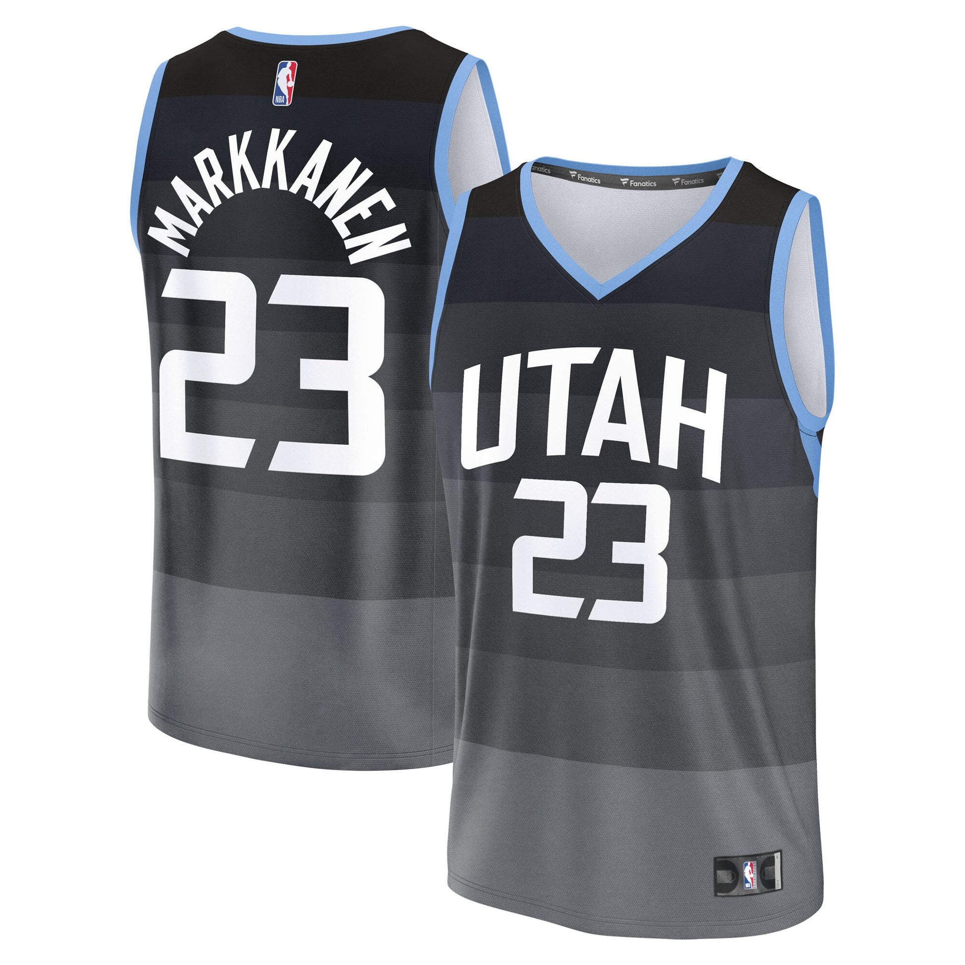 Youth Utah Jazz Lauri Markkanen Fanatics Black Fast Break Jersey - City Edition