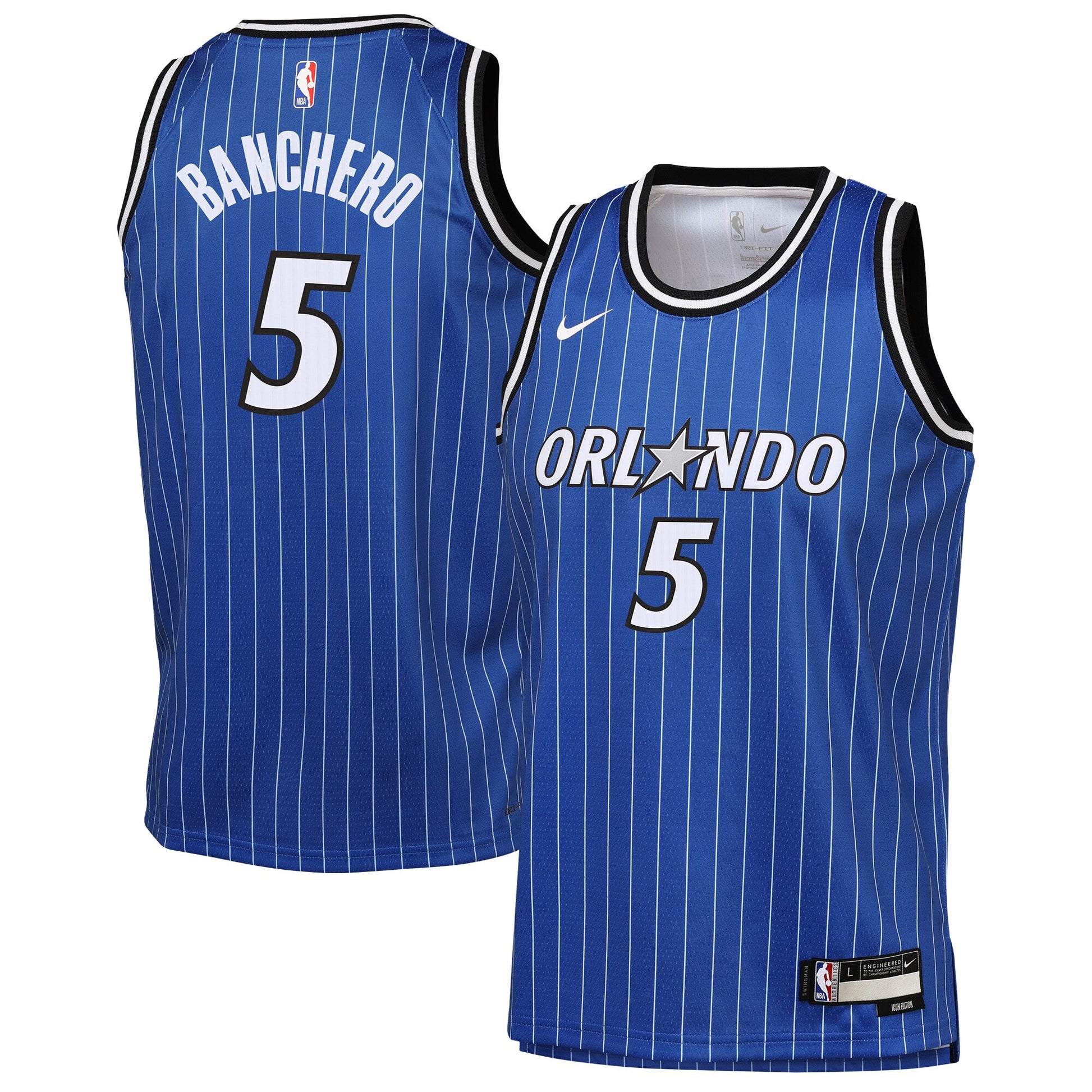 Youth Orlando Magic Paolo Banchero Nike Blue Icon Edition Swingman Jersey