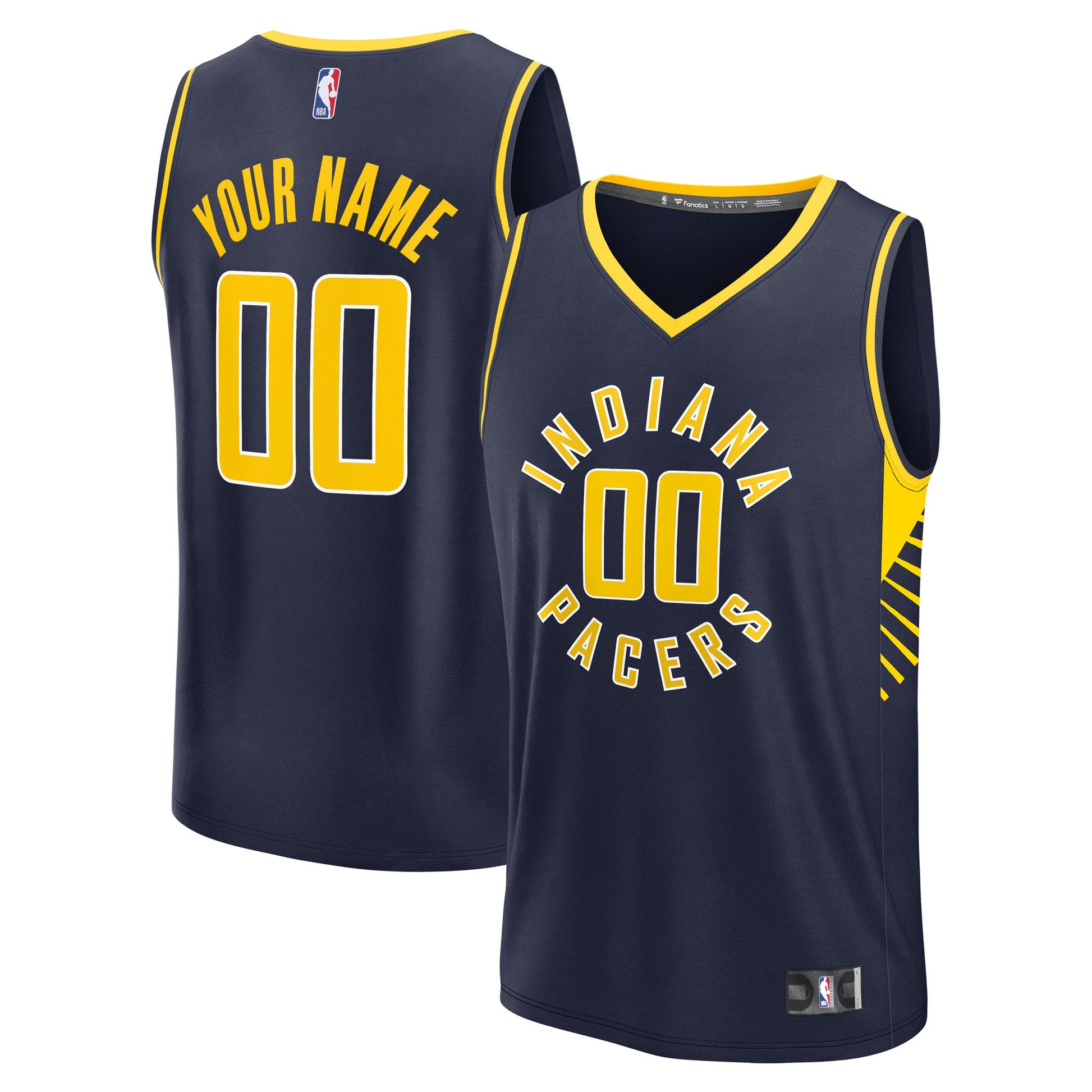 Men's Indiana Pacers Fanatics Navy Fast Break Custom Jersey - Icon Edition