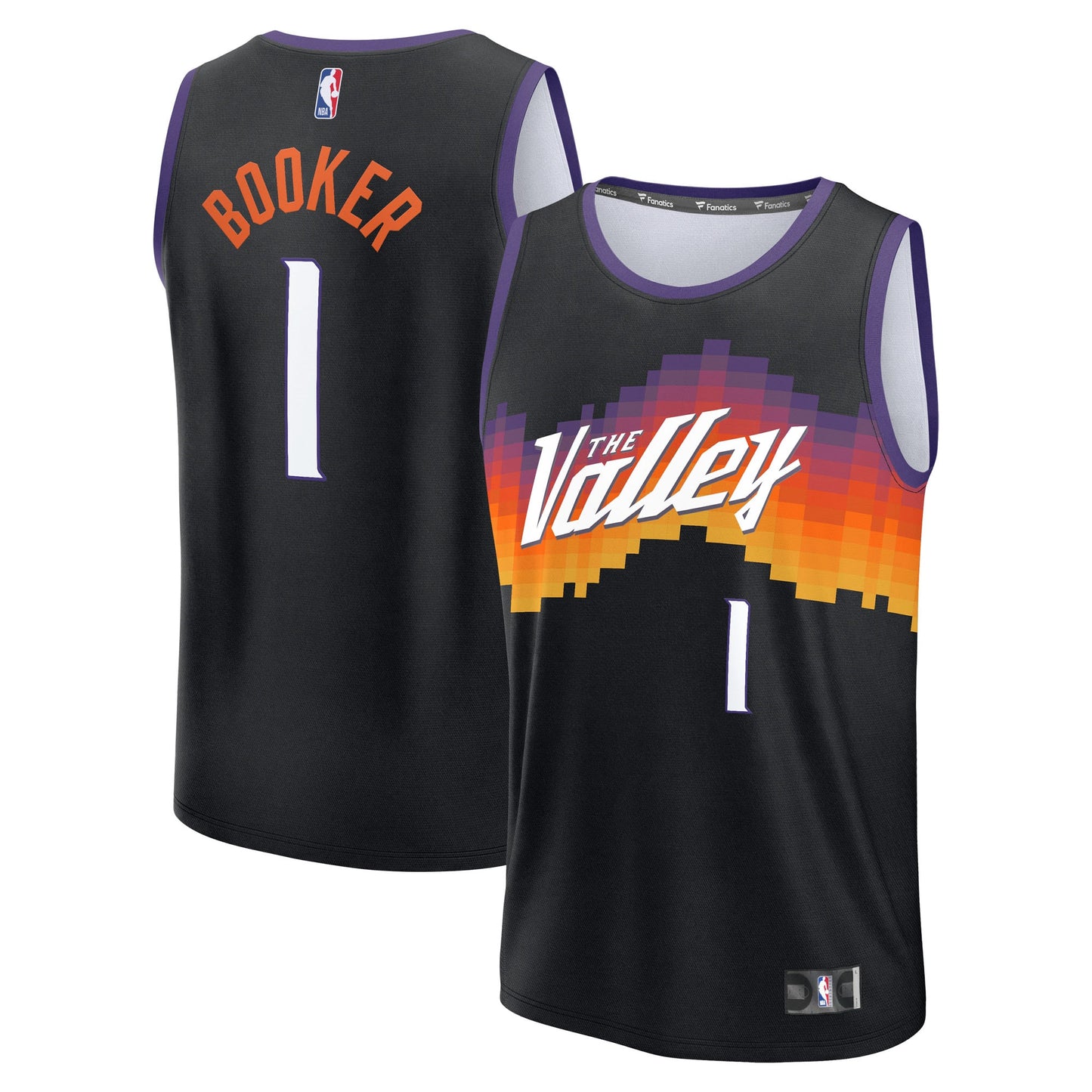 Youth Phoenix Suns Devin Booker Fanatics Black 2025/26 City Edition Fast Break Jersey