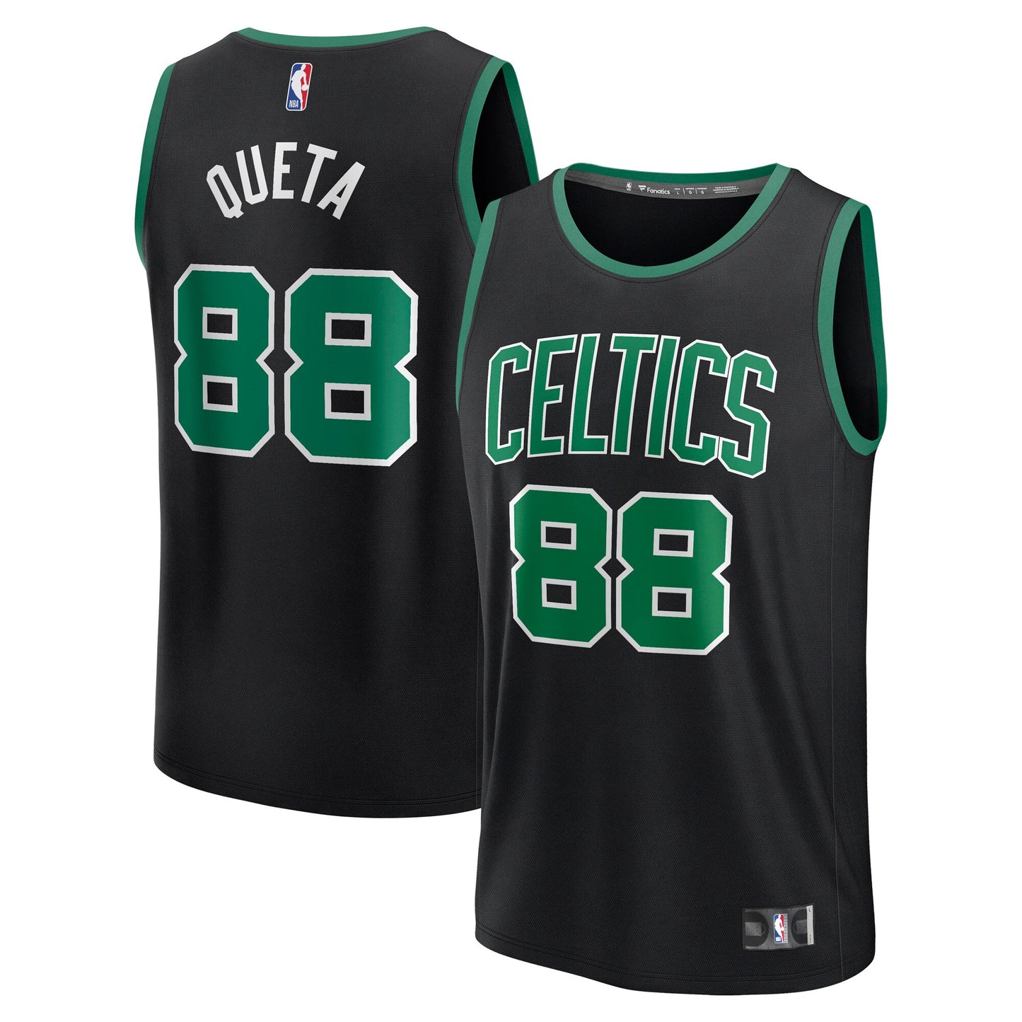 Men's Boston Celtics Neemias Queta Fanatics Black Fast Break Replica Player Jersey - Statement Edition