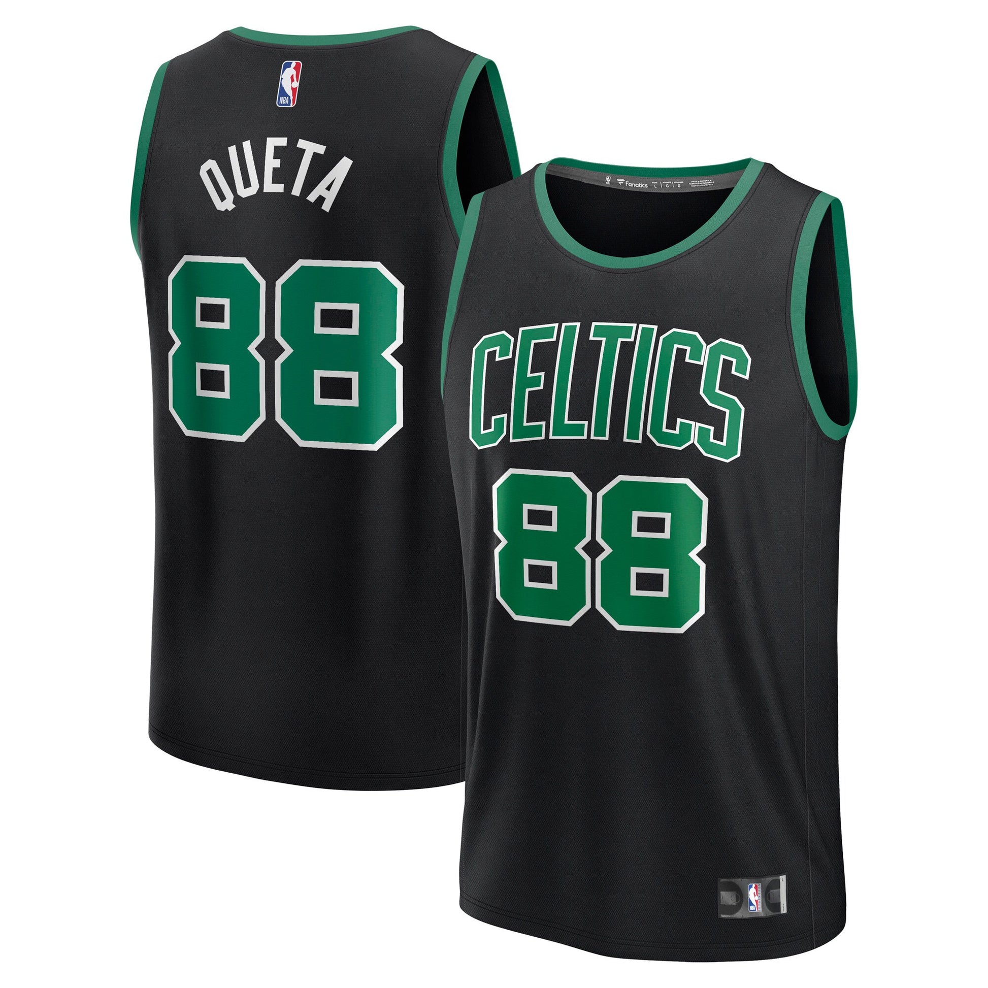 Men's Boston Celtics Neemias Queta Fanatics Black Fast Break Replica Player Jersey - Statement Edition