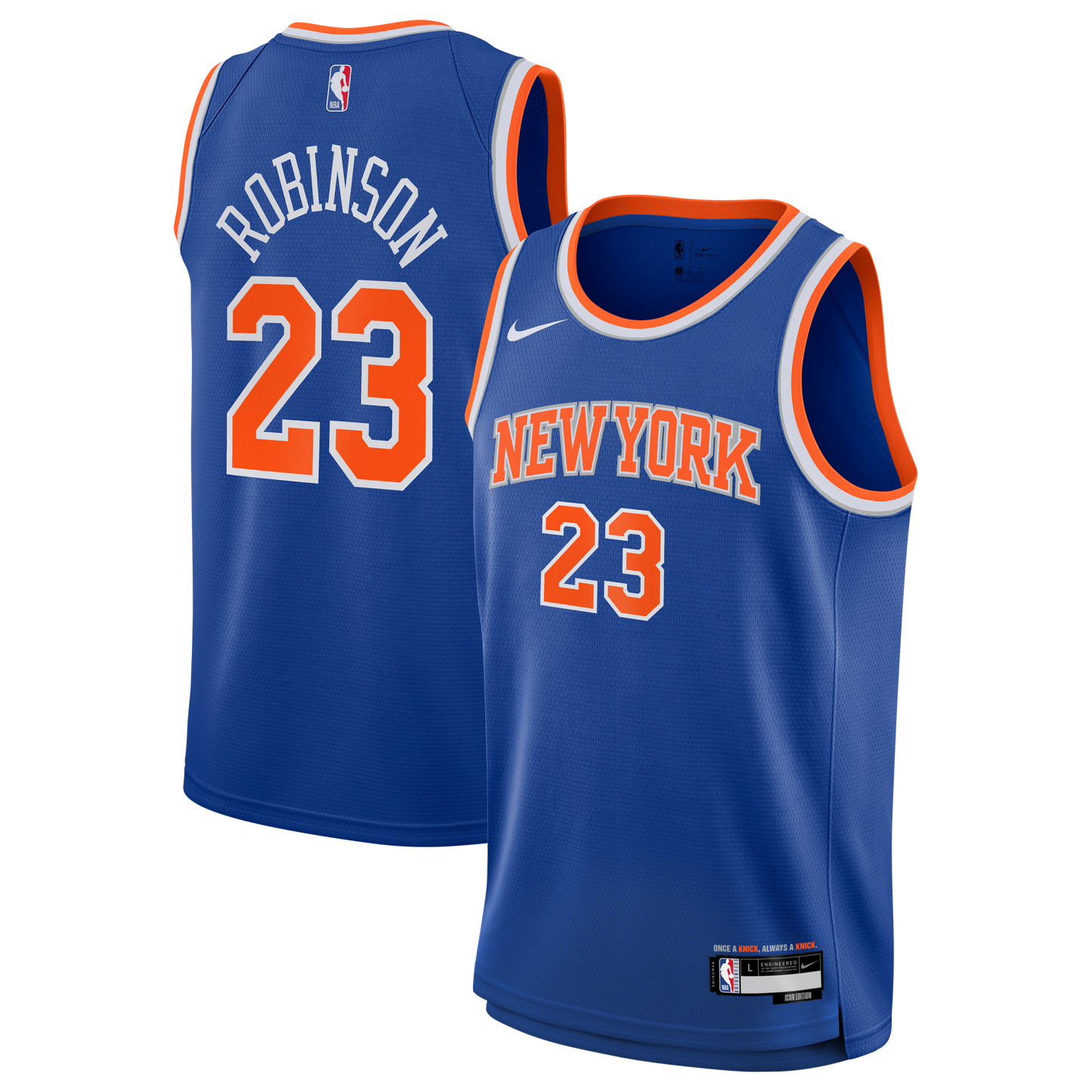 Youth New York Knicks Mitchell Robinson Nike Blue Swingman Jersey - Icon Edition