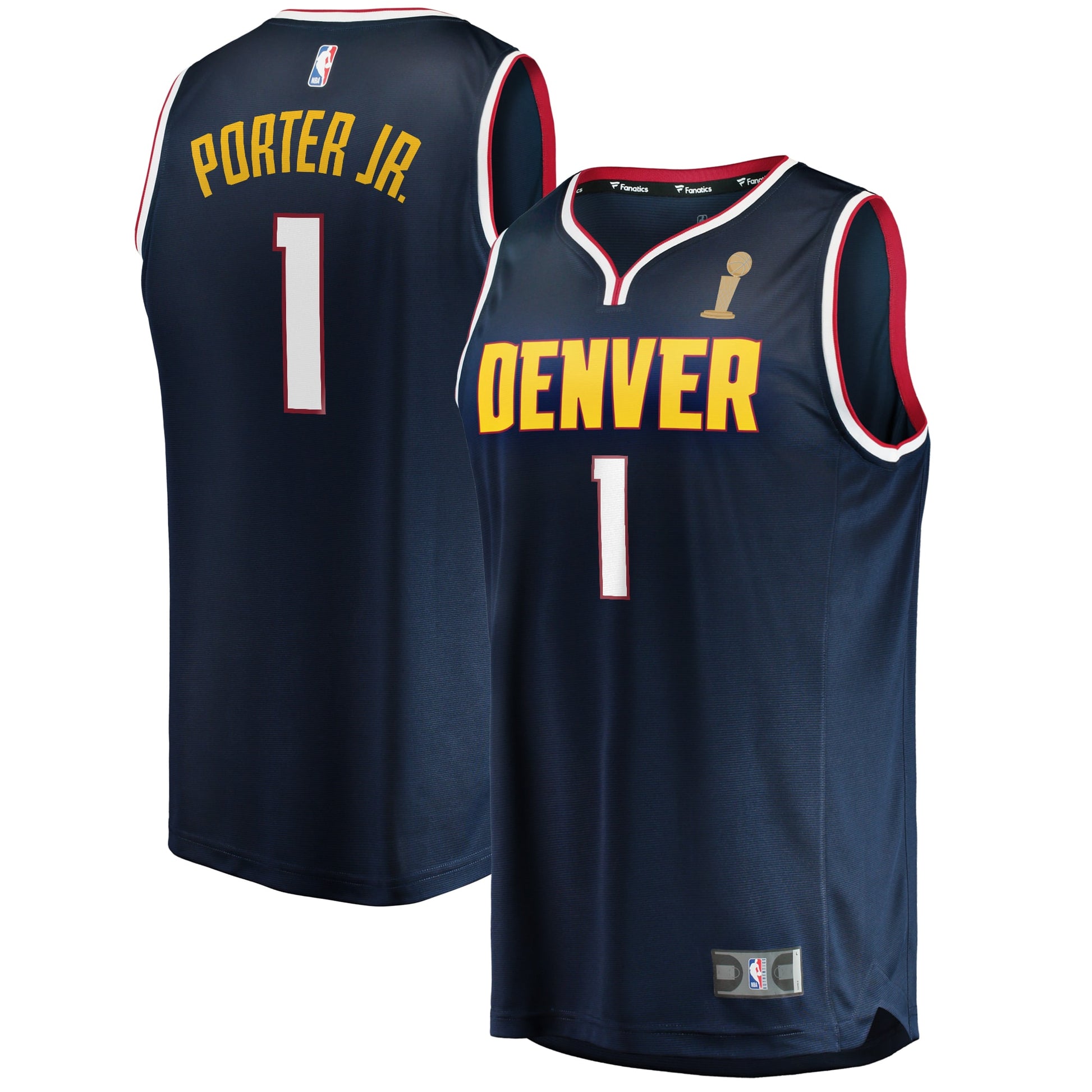 Youth Denver Nuggets Michael Porter Jr. Fanatics Navy 2023 NBA Finals Champions Fast Break Player Jersey - Icon Edition
