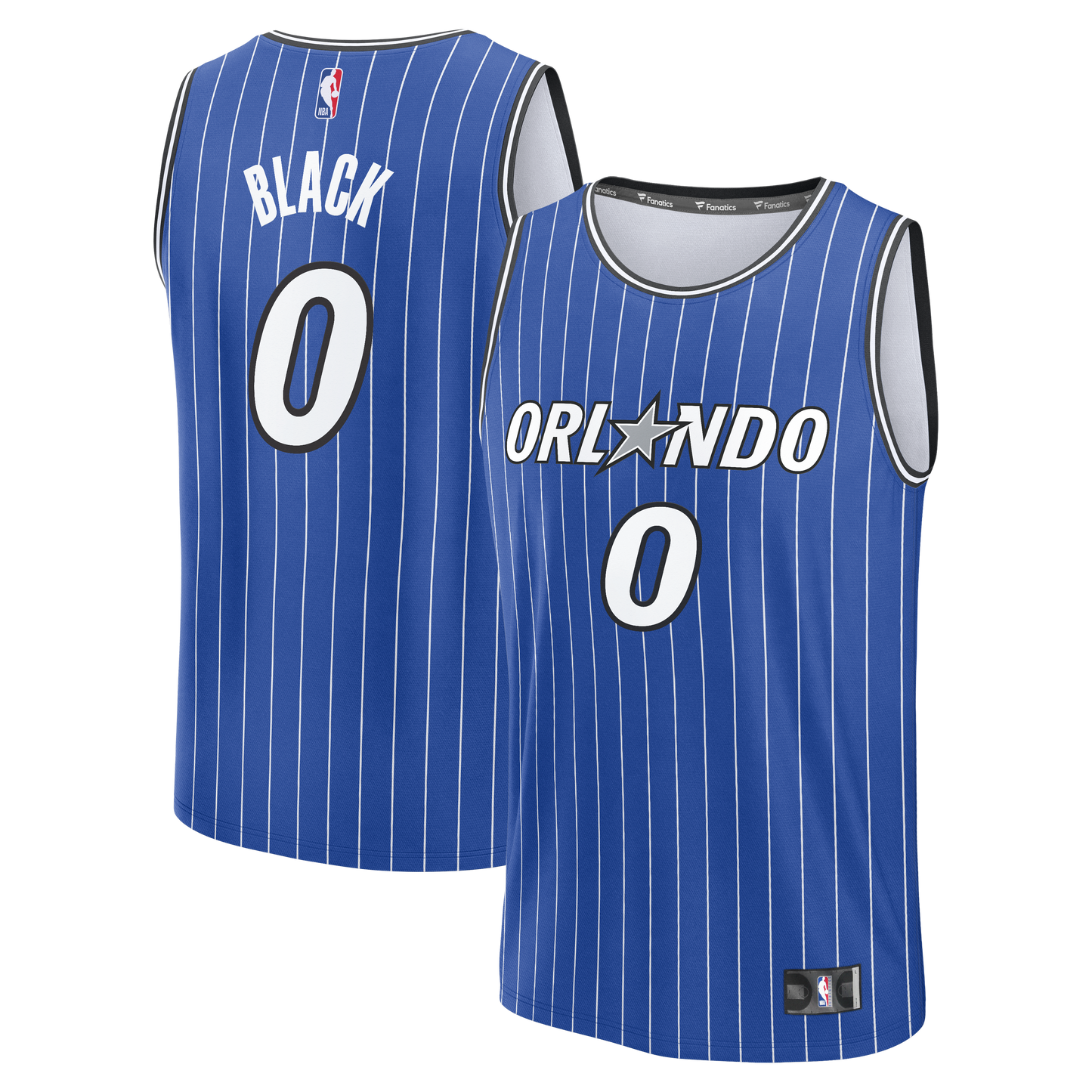 Men's Orlando Magic Anthony Black Fanatics Royal Fast Break Replica Jersey - Icon Edition
