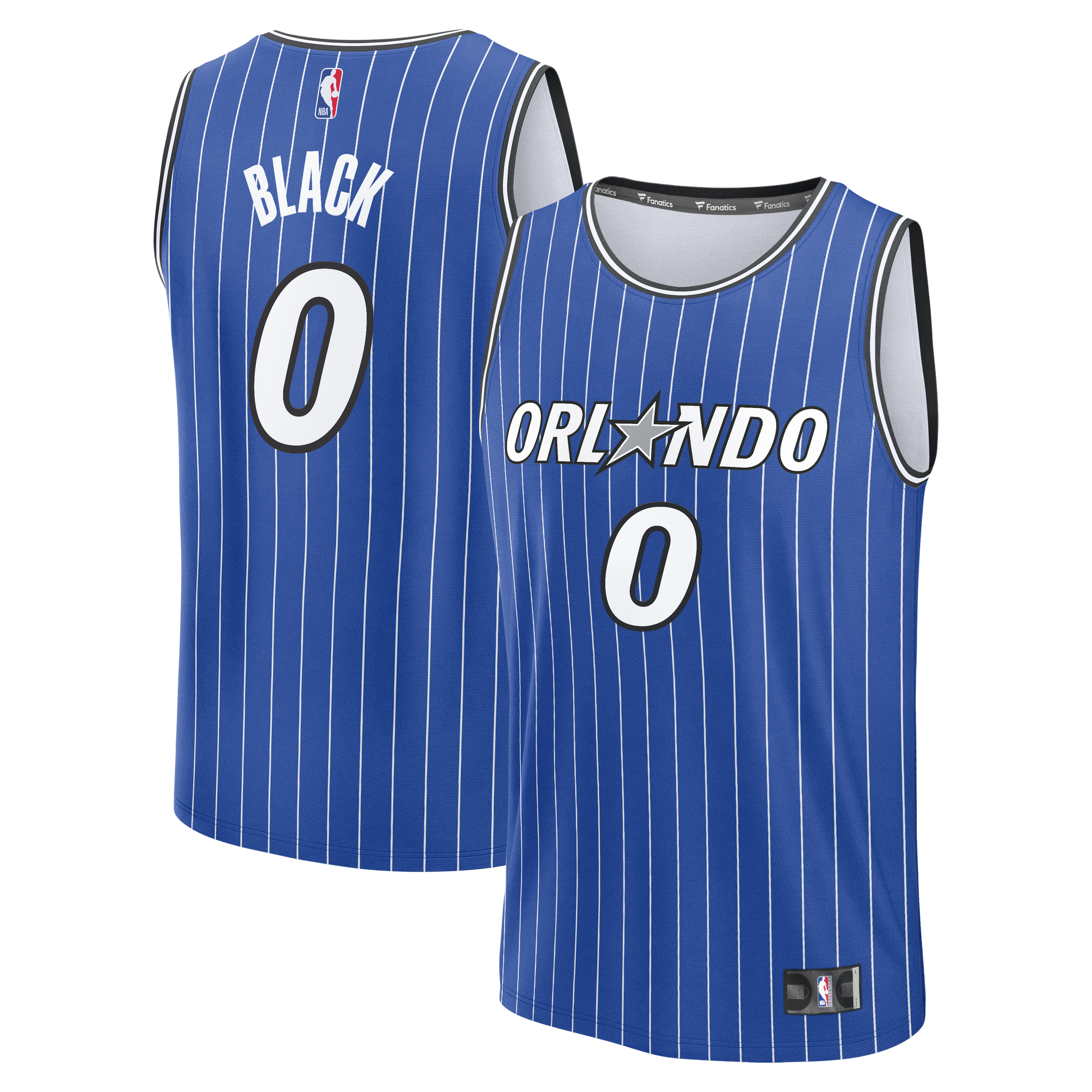 Men's Orlando Magic Anthony Black Fanatics Royal Fast Break Replica Jersey - Icon Edition