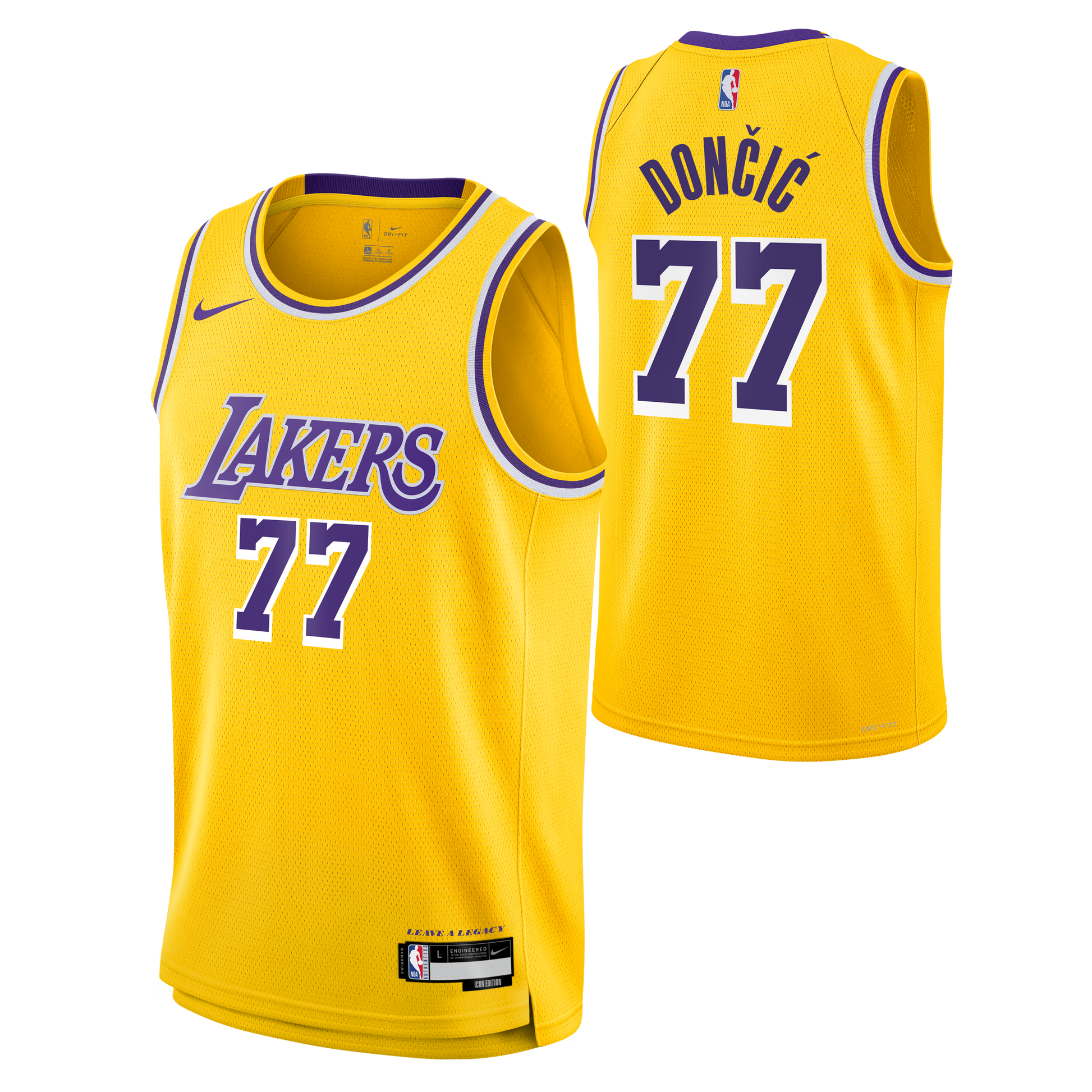 Youth Los Angeles Lakers Luka Dončić Nike Gold Swingman Jersey - Icon Edition
