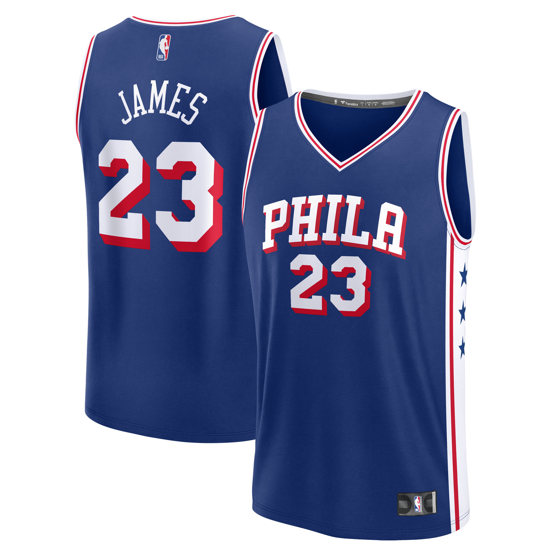 Men's Philadelphia 76ers LeBron James Fanatics Royal Fast Break Jersey - Icon Edition