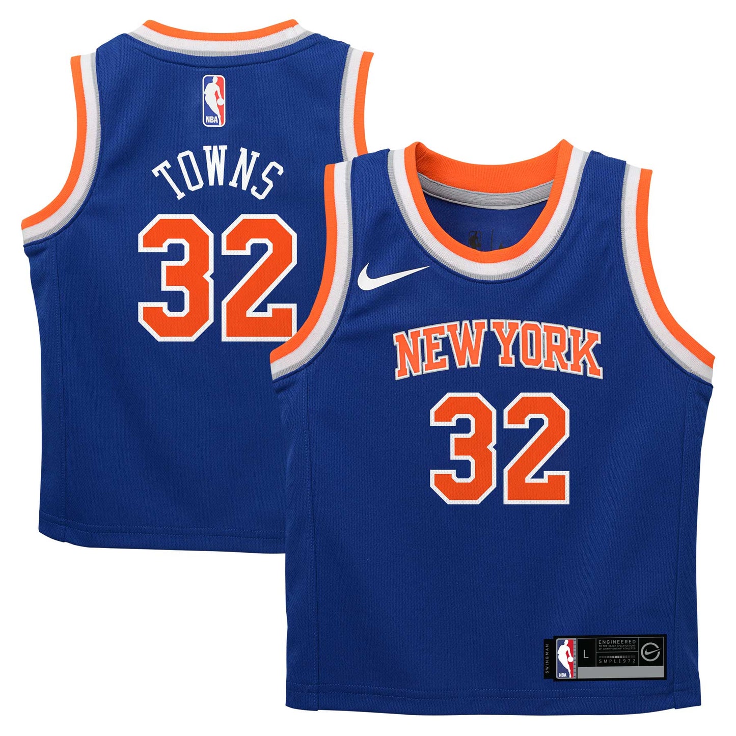 Toddler New York Knicks Karl-Anthony Towns Nike Blue Replica Swingman Jersey - Icon Edition
