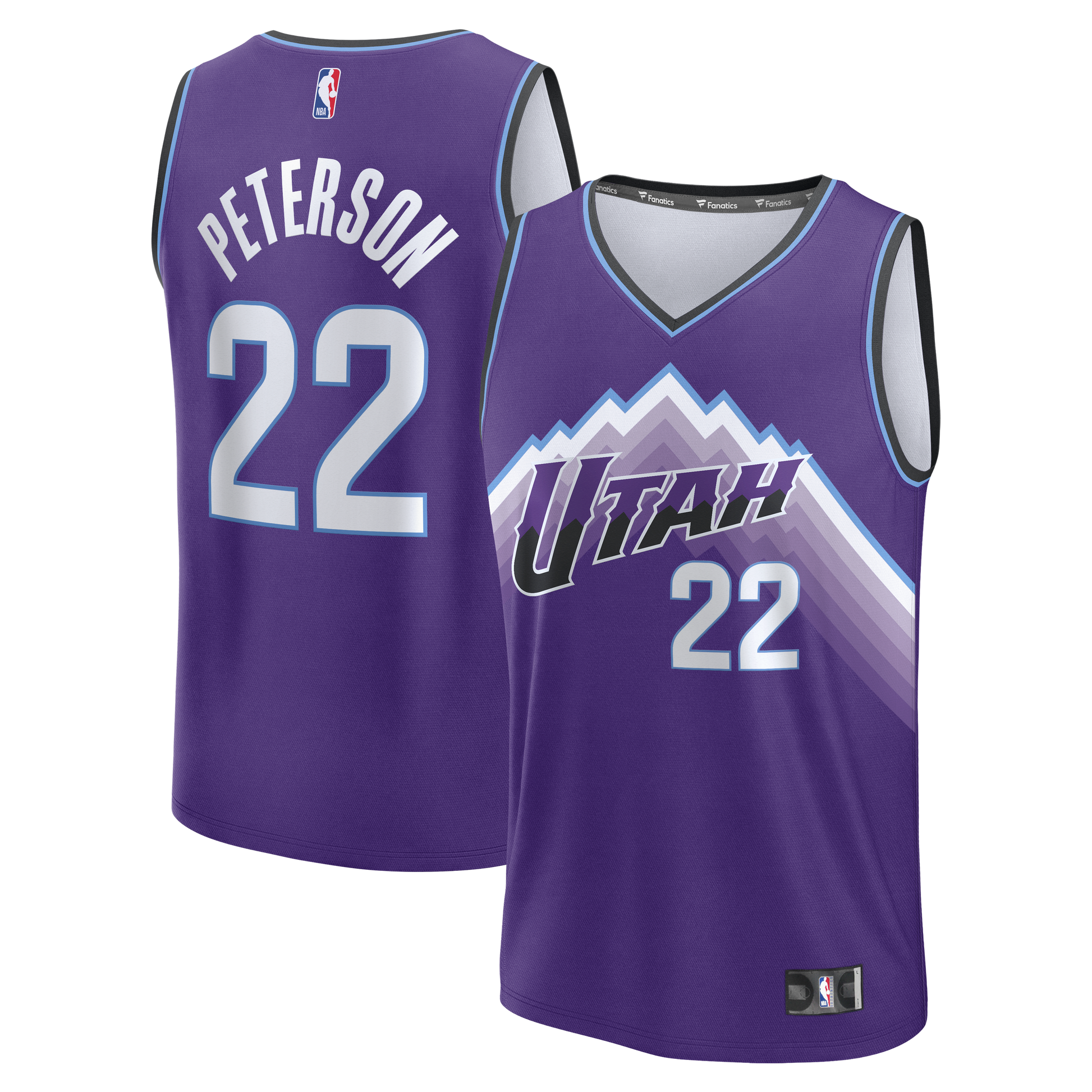 Youth Utah Jazz Darryn Peterson Fanatics Purple Fast Break Replica Jersey - Icon Edition