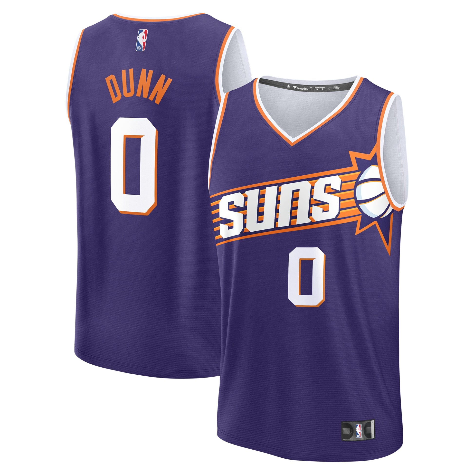 Men's Phoenix Suns Ryan Dunn  Fanatics Purple 2024 NBA Draft Fast Break Player Jersey - Icon Edition