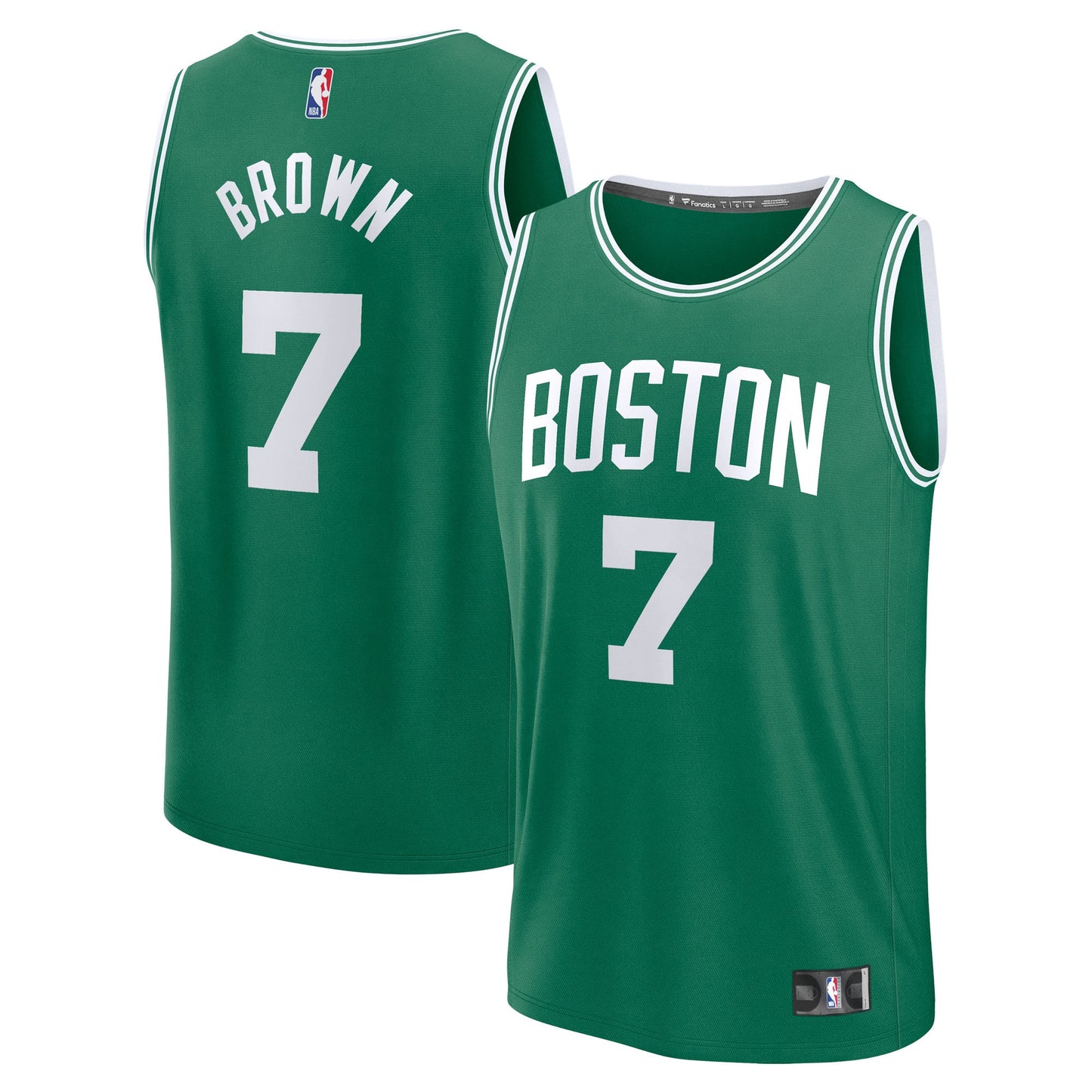Men's Boston Celtics Jaylen Brown Fanatics Kelly Green Fast Break Replica Player Jersey - Icon Edition
