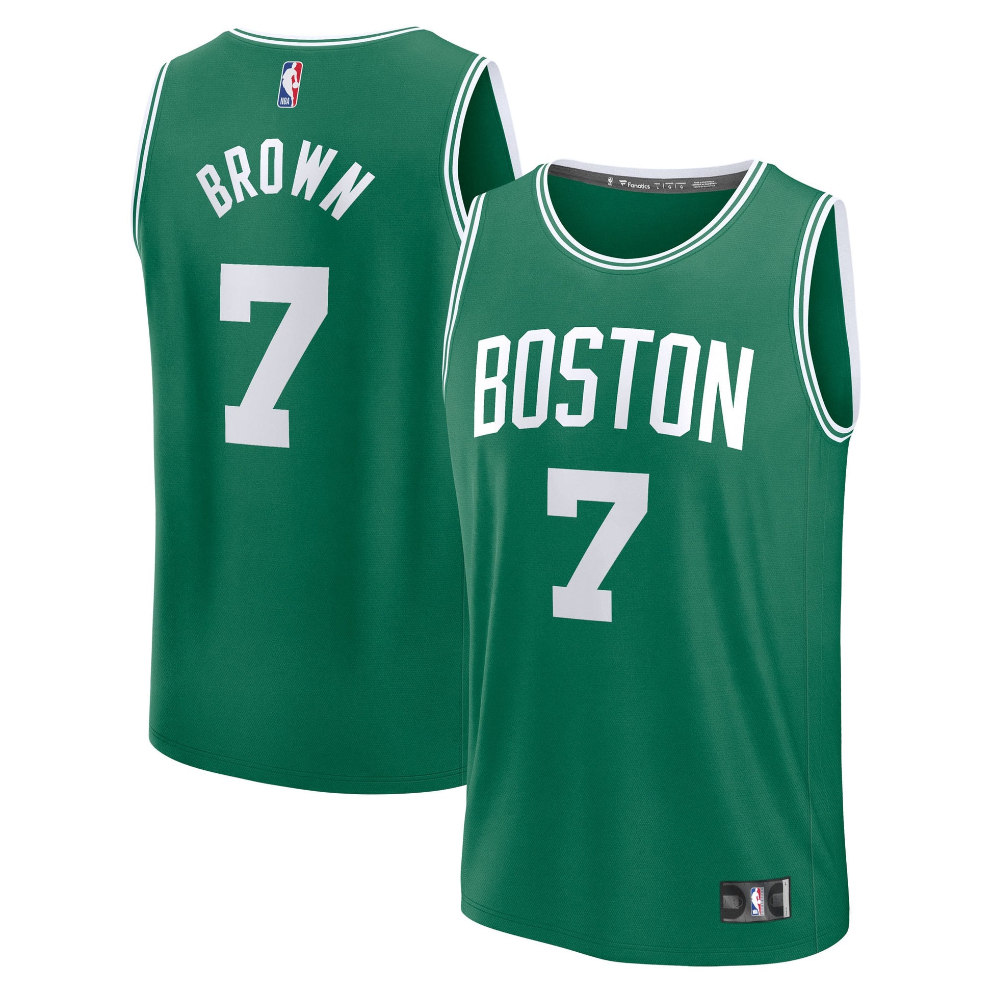 Men's Boston Celtics Jaylen Brown Fanatics Kelly Green Fast Break Replica Player Jersey - Icon Edition