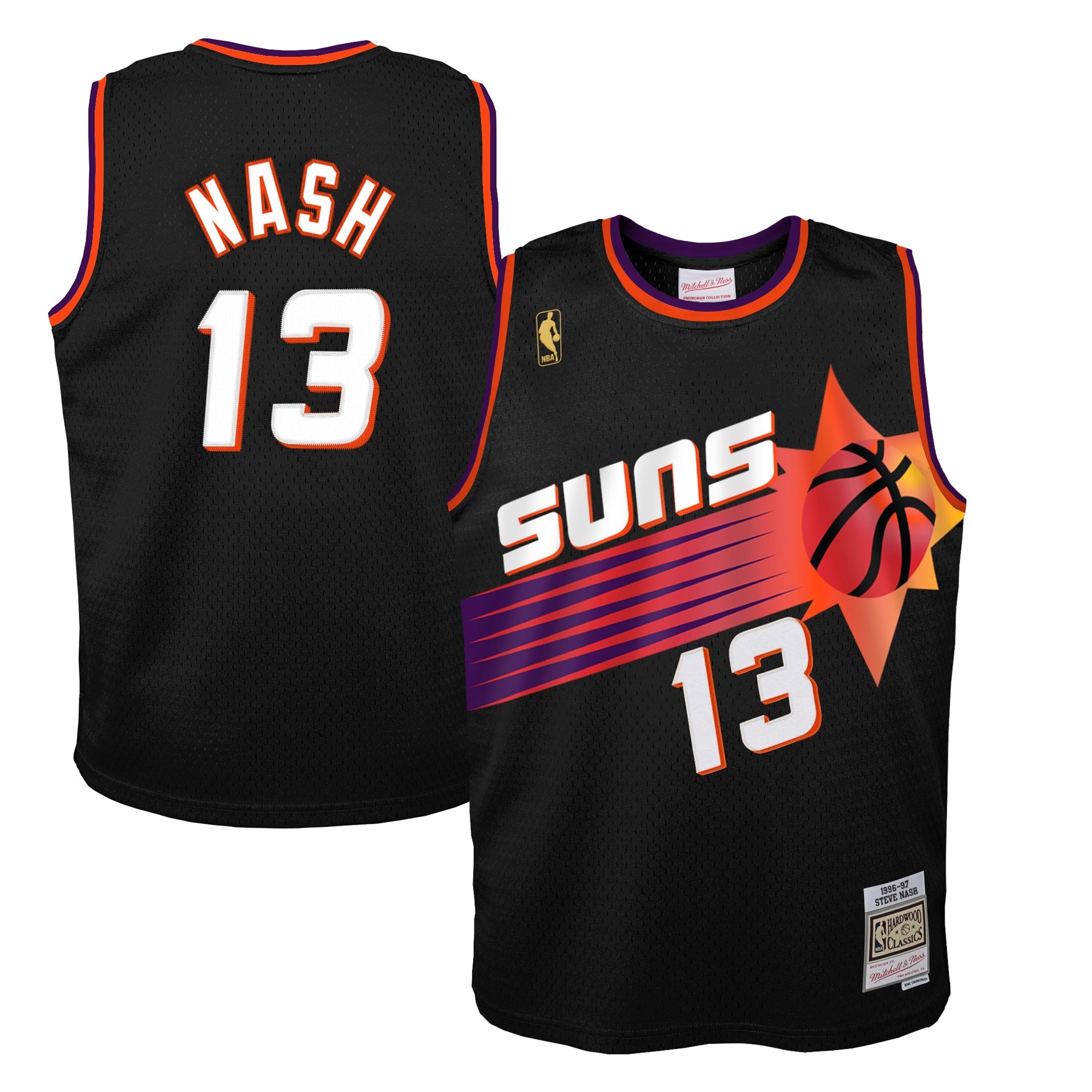 Toddler Phoenix Suns Steve Nash Mitchell & Ness Black 1996/97 Swingman Jersey