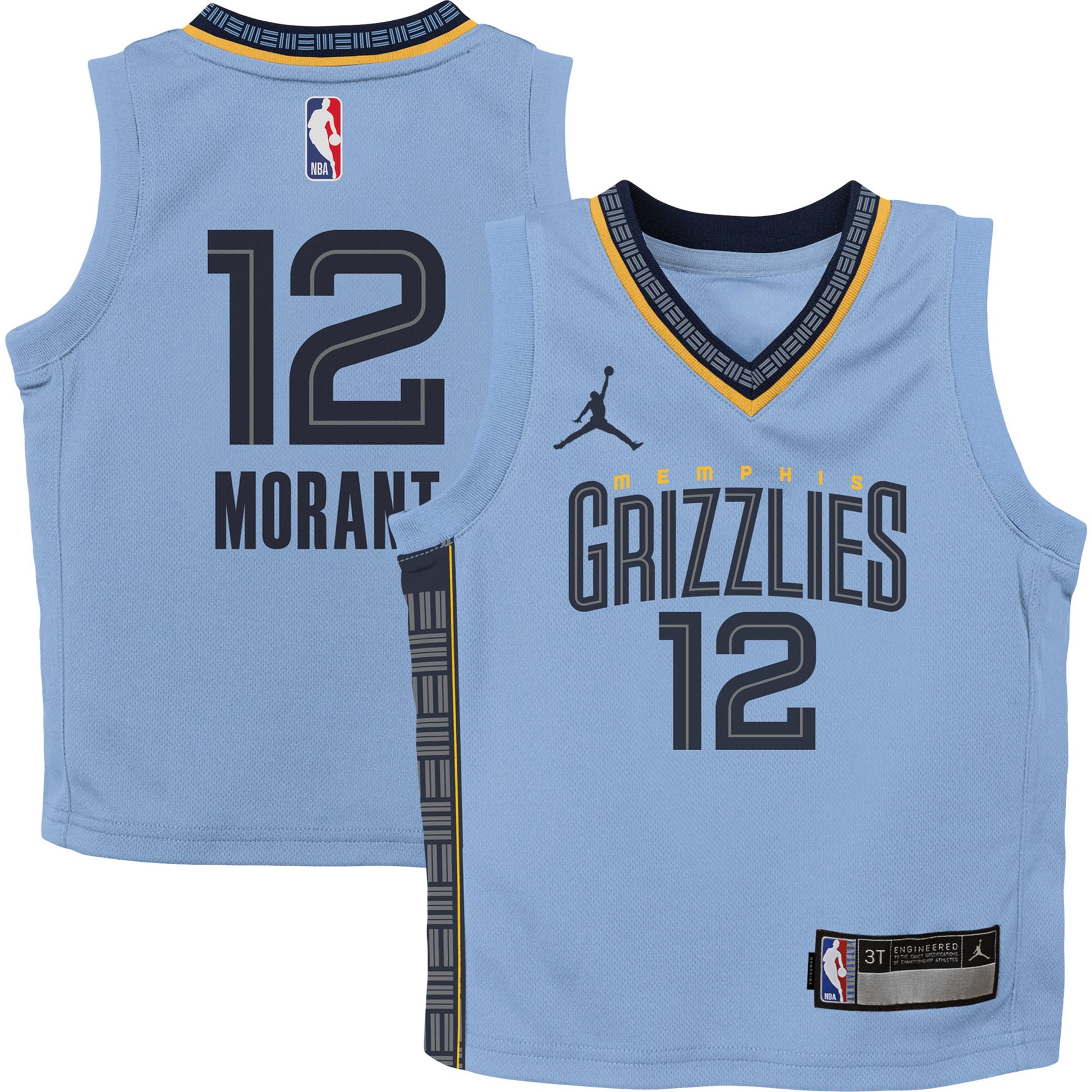 Preschool Memphis Grizzlies Ja Morant Jordan Brand Light Blue 2022/23 Statement Edition Jersey