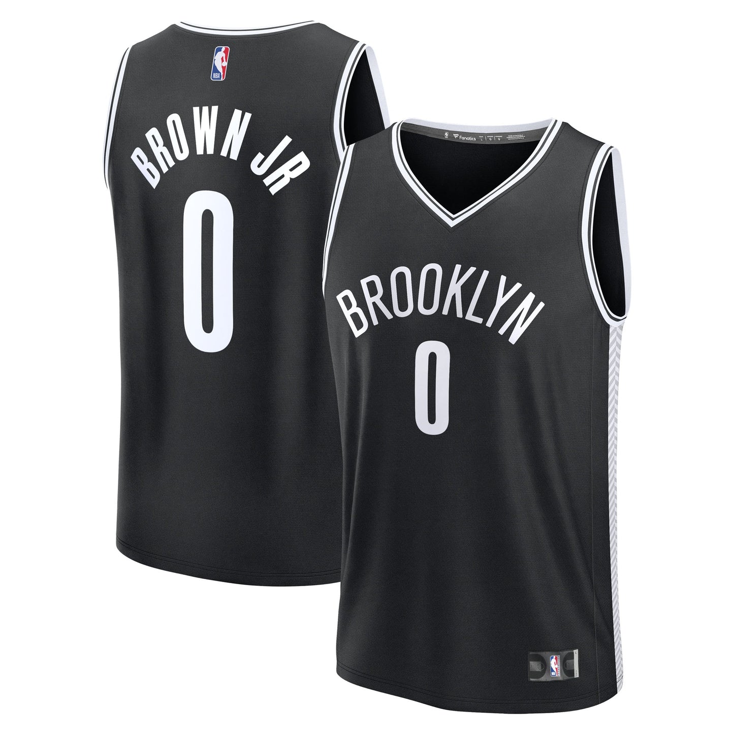 Men's Brooklyn Nets Mikel Brown Jr. Fanatics Black 2026 NBA Draft First Round Pick Fast Break Jersey - Icon Edition