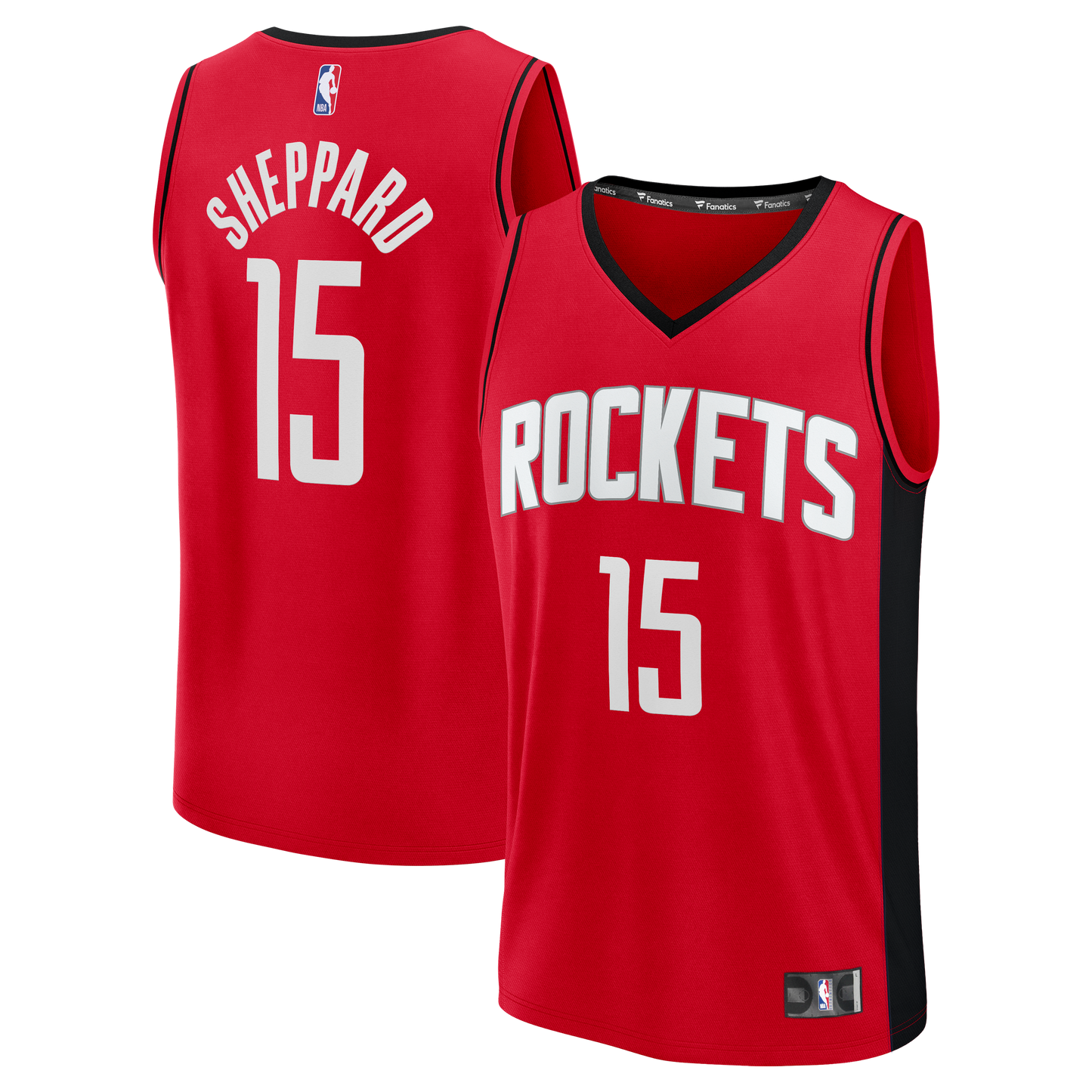 Men's Houston Rockets Reed Sheppard Fanatics Red Fast Break Replica Jersey - Icon Edition