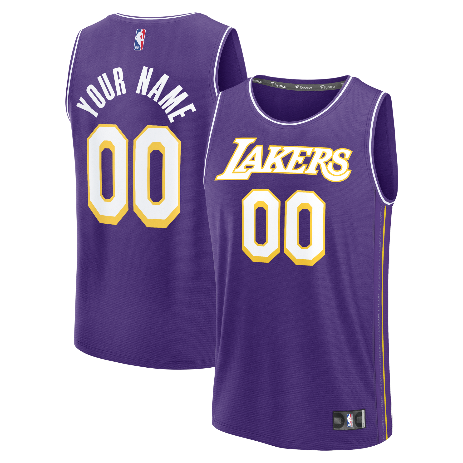 Youth Los Angeles Lakers Fanatics Purple Fast Break Custom Jersey - Statement Edition