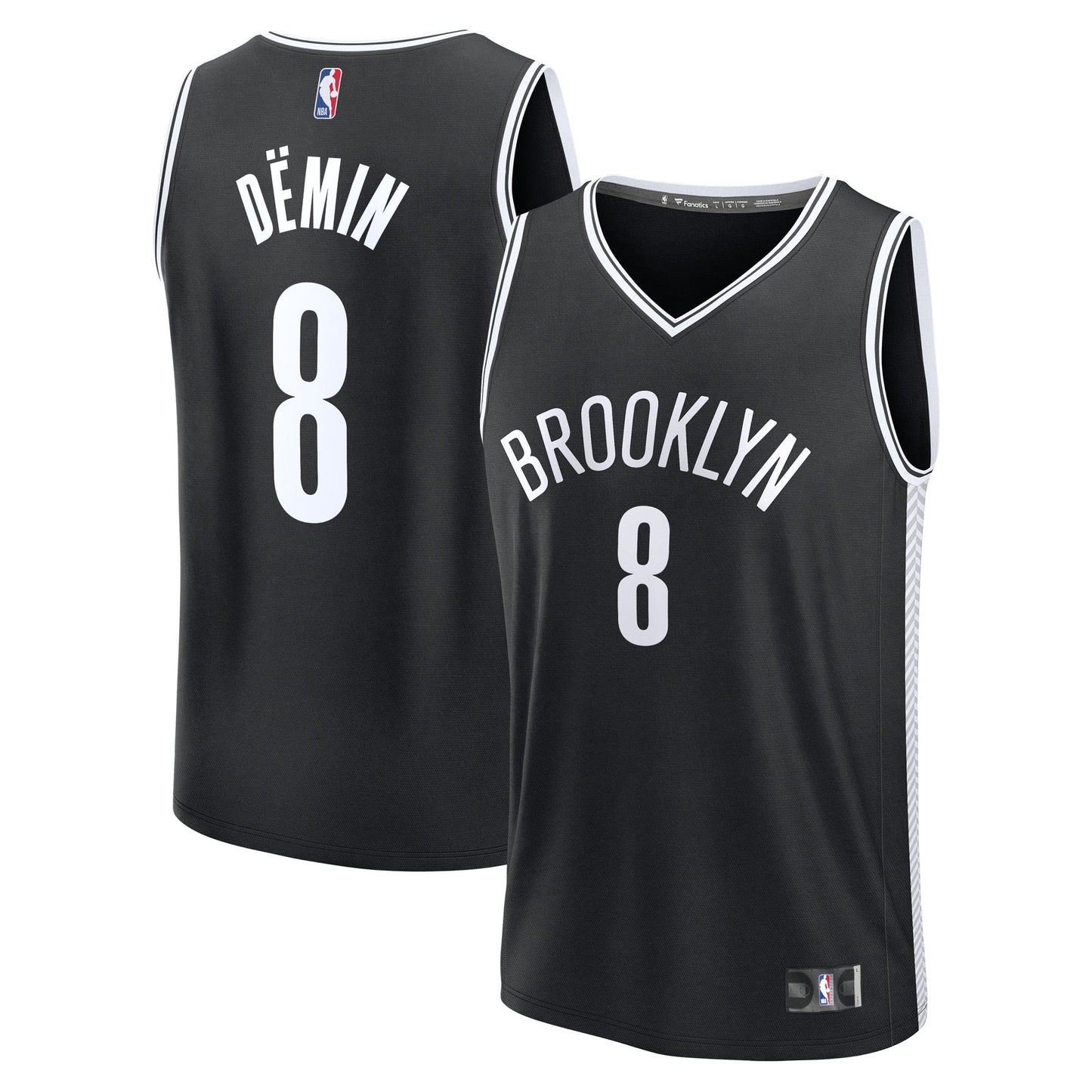 Men's Brooklyn Nets Egor Dëmin Fanatics Black Fast Break Replica Jersey - Icon Edition