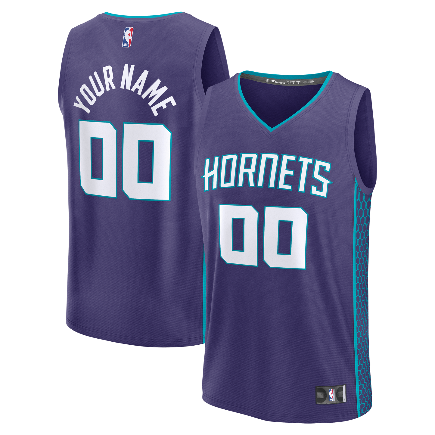 Youth Charlotte Hornets Fanatics Purple Fast Break Custom Jersey - Statement Edition