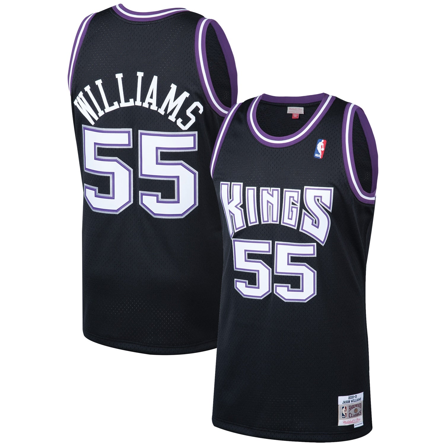 Men's Sacramento Kings Jason Williams Mitchell & Ness Black 2000/01 Hardwood Classics Swingman Jersey