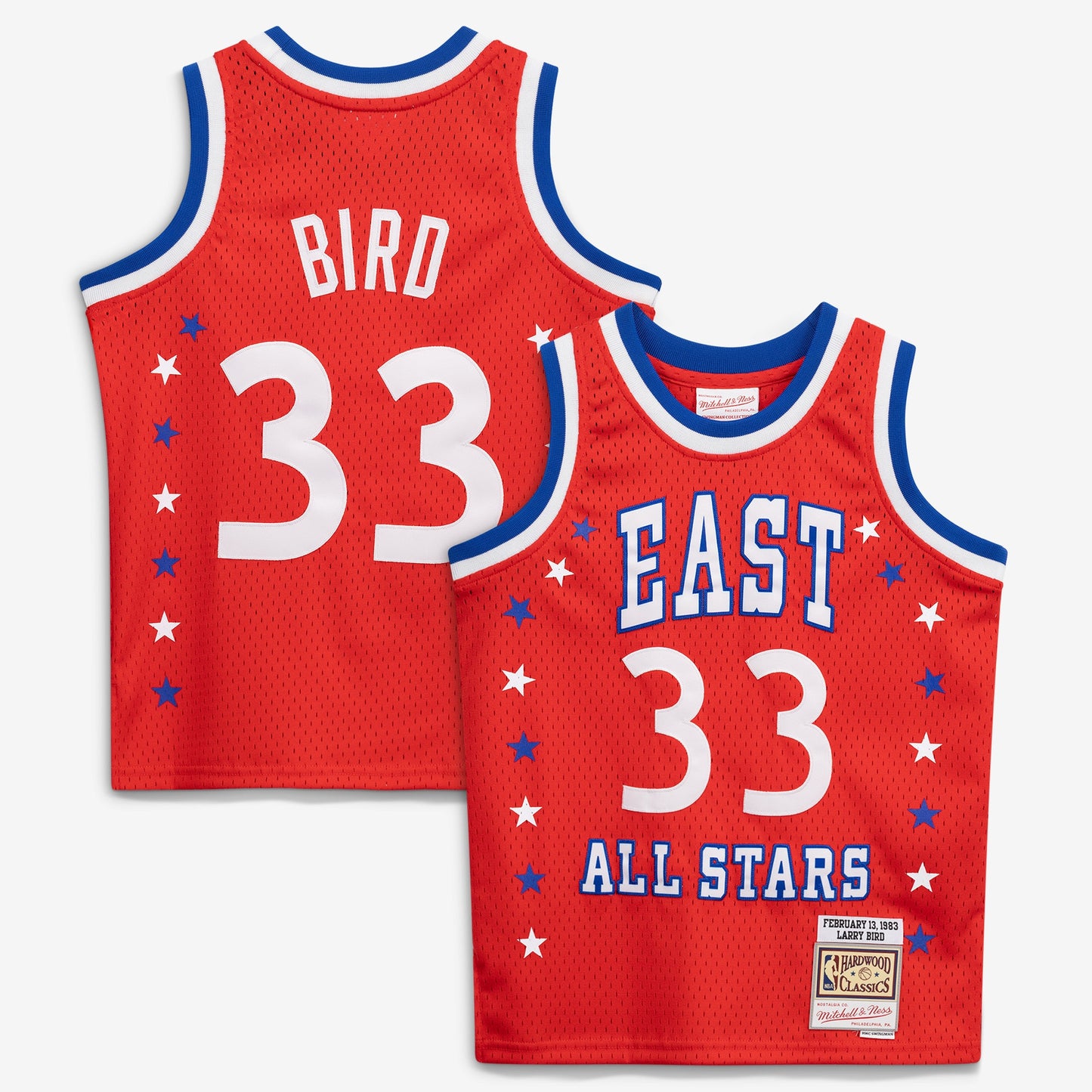 Youth 1983 NBA All-Star Game Larry Bird Mitchell & Ness Red Hardwood Classics Swingman Jersey