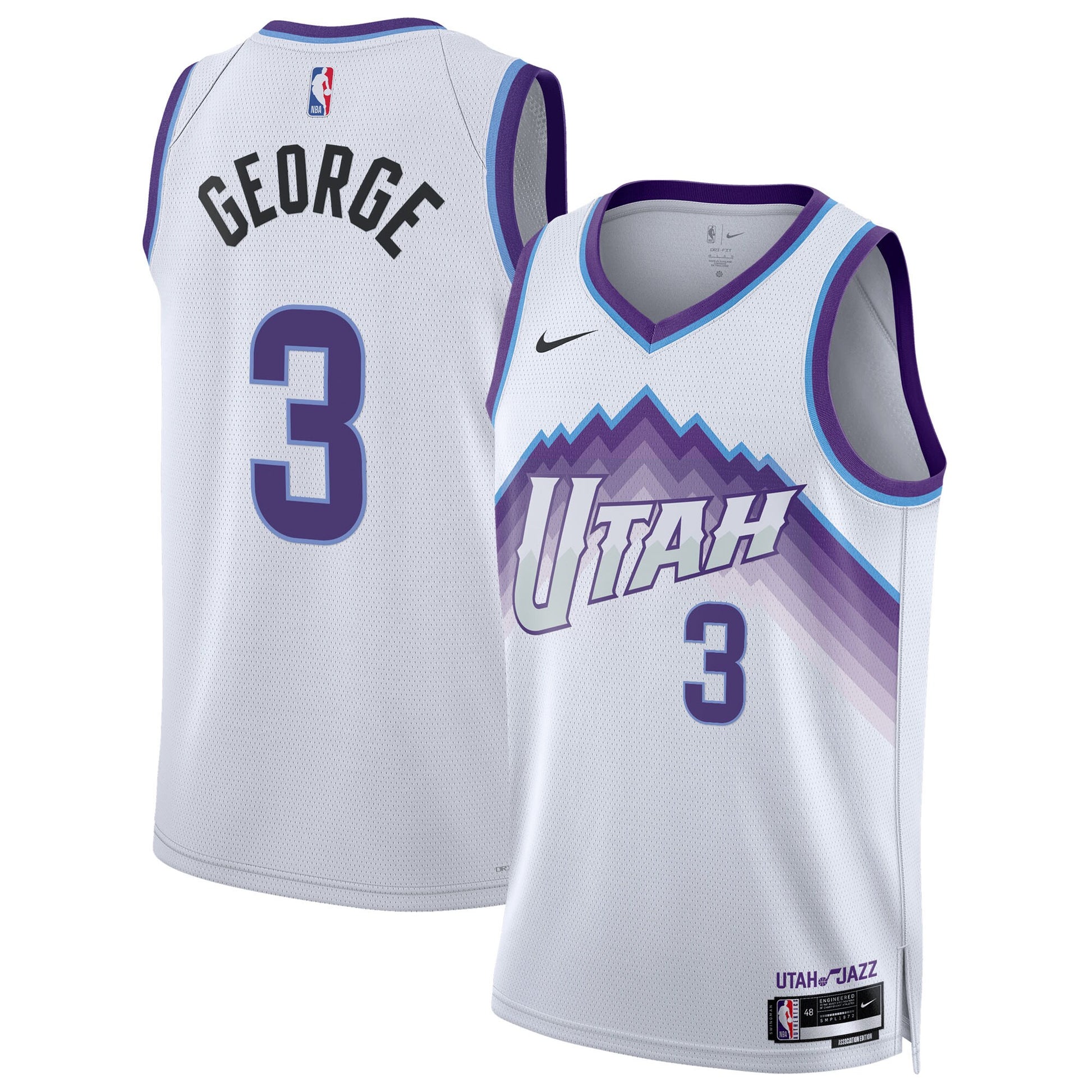 Unisex Utah Jazz Keyonte George Nike White Swingman Jersey - Association Edition