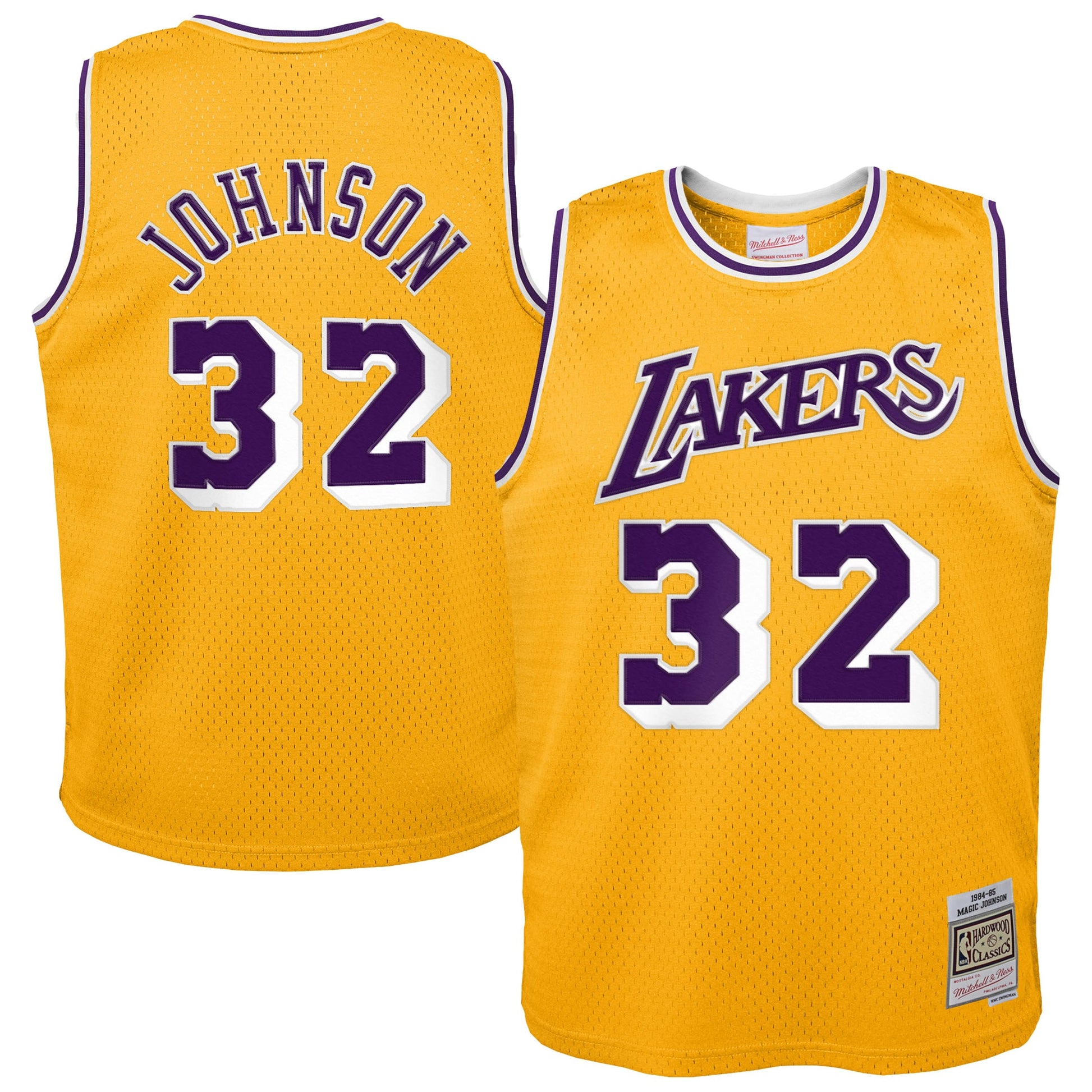 Toddler Los Angeles Lakers Magic Johnson Gold 1984/85 Swingman Jersey