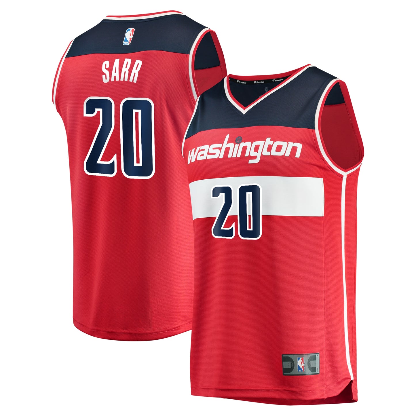 Men's Washington Wizards Alexandre Sarr Fanatics Red Fast Break Replica Player Jersey - Icon Edition