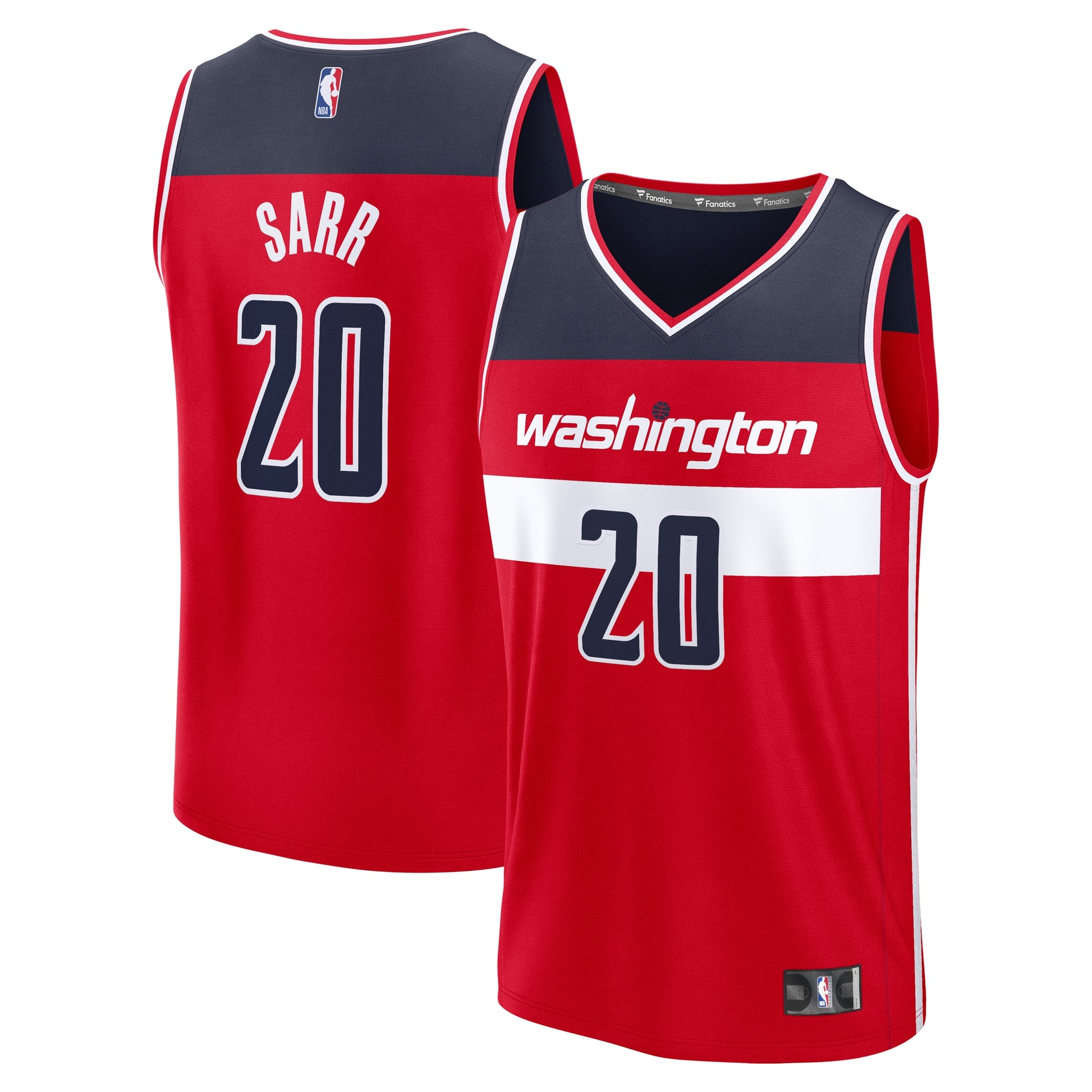 Men's Washington Wizards Alex Sarr Fanatics Red Fast Break Replica Jersey - Icon Edition