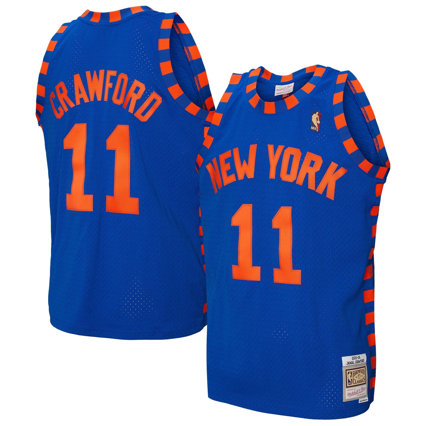 Men's New York Knicks Jamal Crawford Mitchell & Ness Blue 2005/06 Hardwood Classics Swingman Jersey