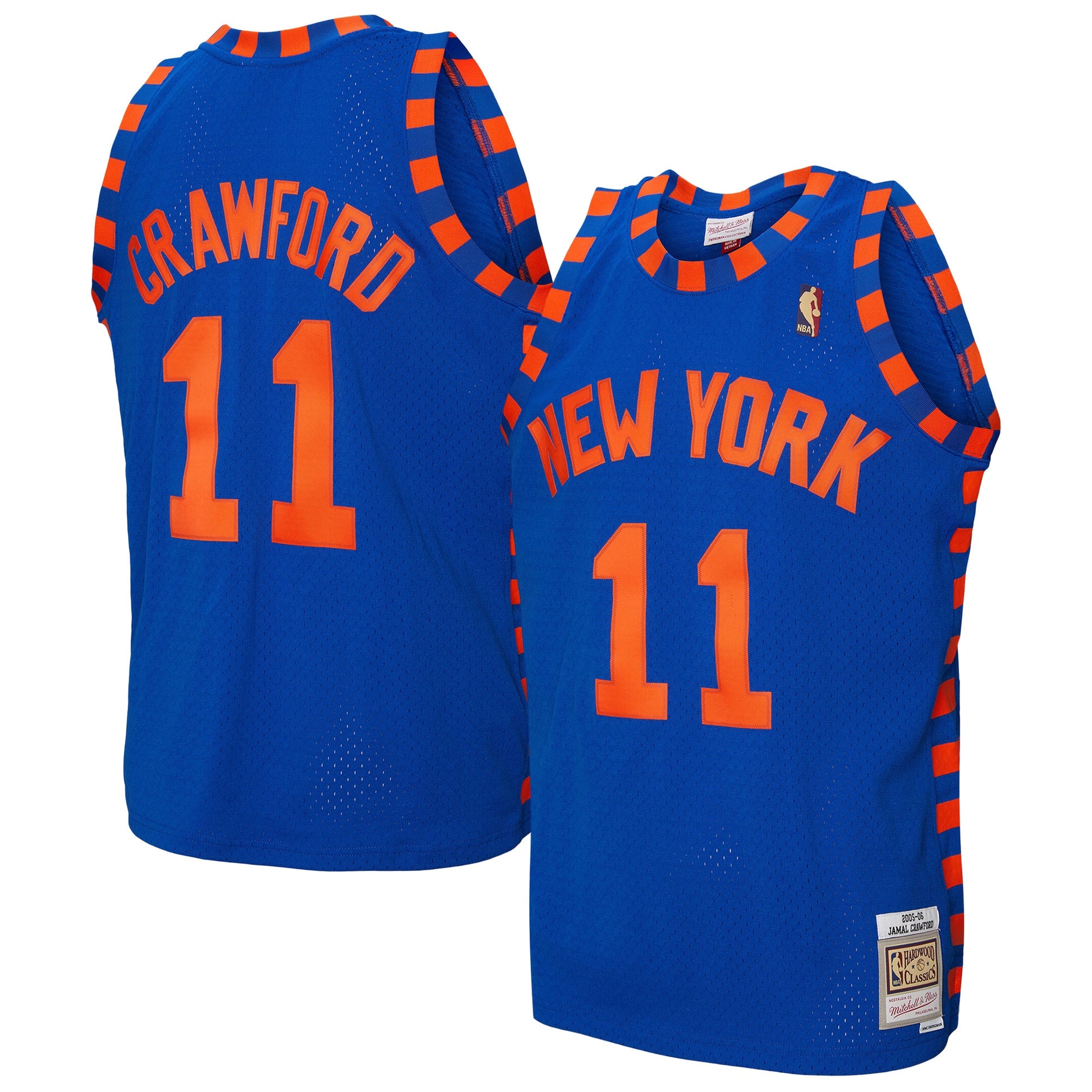 Men's New York Knicks Jamal Crawford Mitchell & Ness Blue 2005/06 Hardwood Classics Swingman Jersey