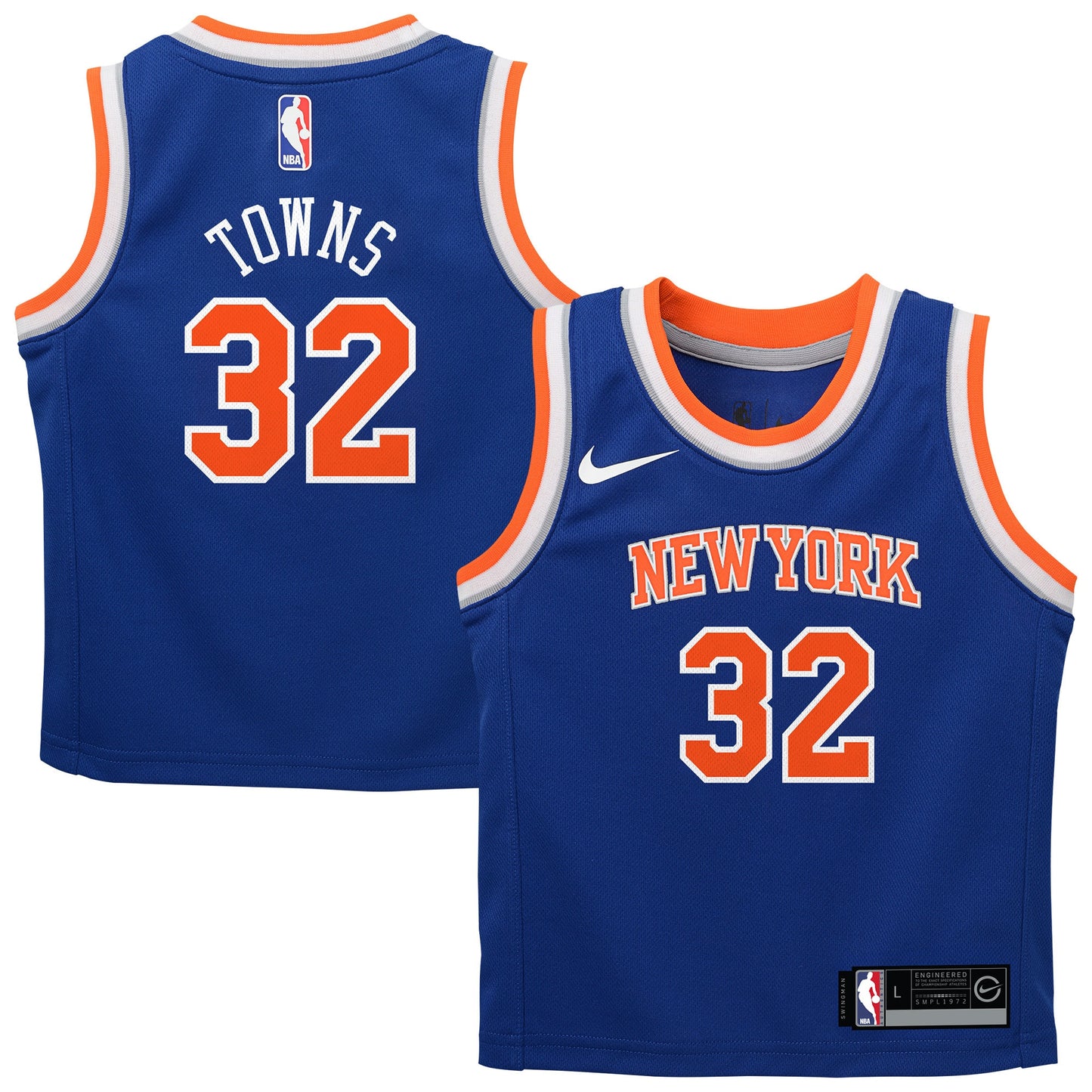Preschool New York Knicks Karl-Anthony Towns Nike Blue Replica Swingman Jersey - Icon Edition