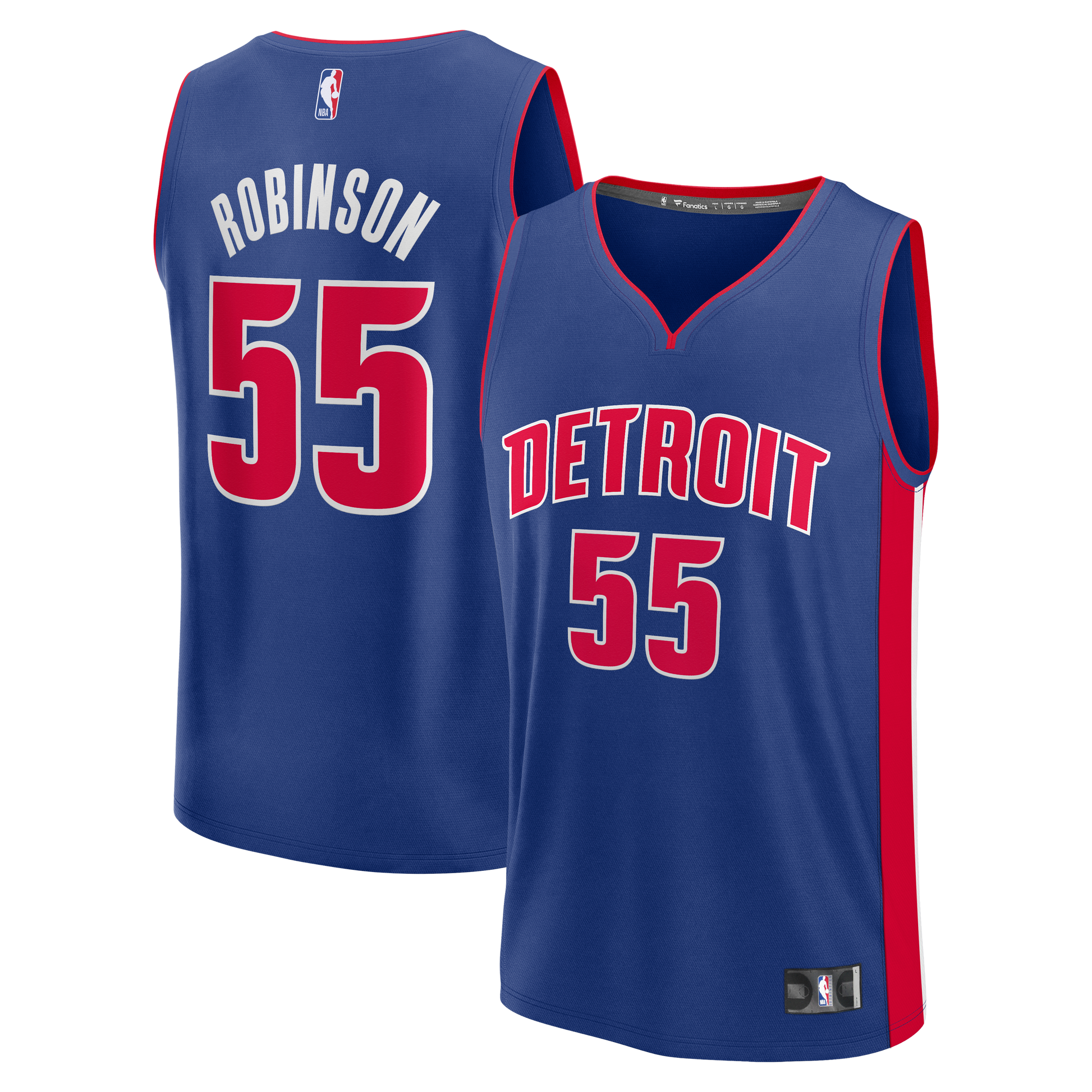 Men's Detroit Pistons Duncan Robinson Fanatics Blue Fast Break Jersey - Icon Edition