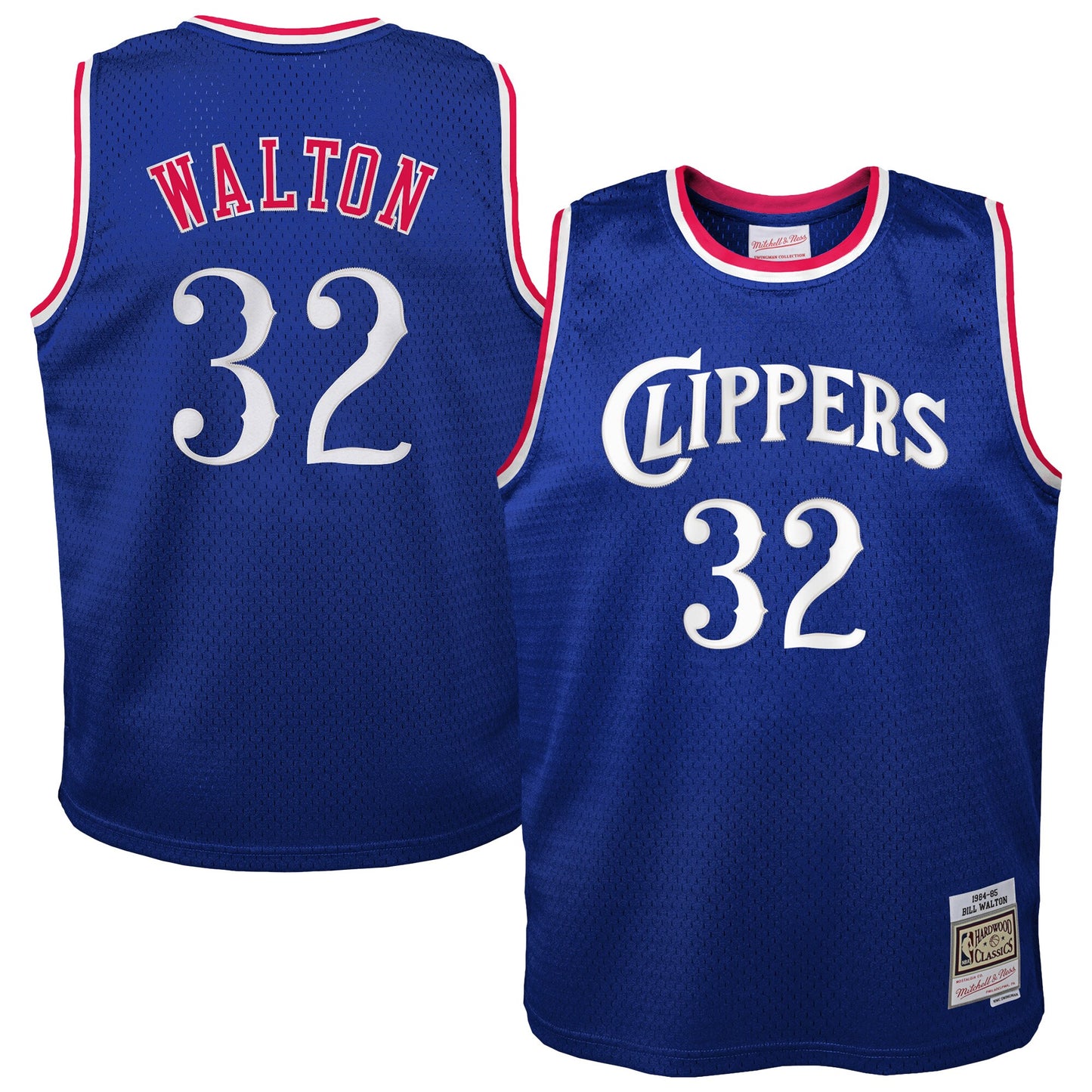 Youth LA Clippers Bill Walton Mitchell & Ness Royal 1984/85 Hardwood Classics Swingman Jersey