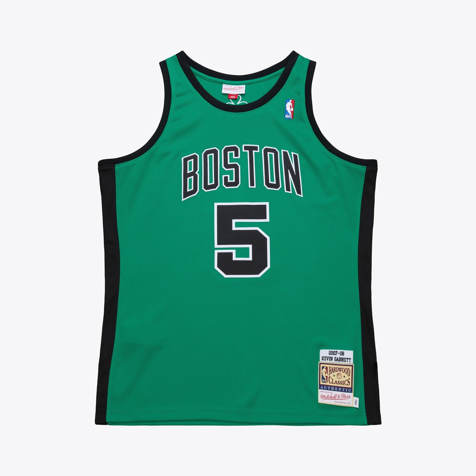Men's Boston Celtics Kevin Garnett Mitchell & Ness Kelly Green 2007-08 Hardwood Classics Authentic Jersey