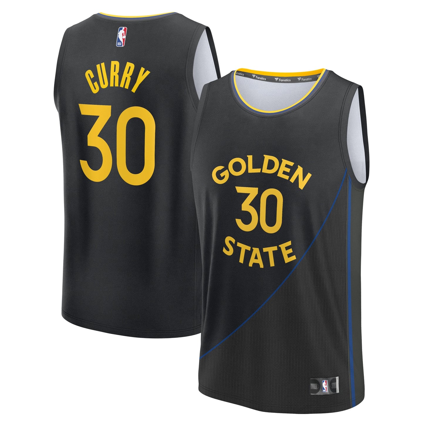 Youth Golden State Warriors Stephen Curry Fanatics Black Fast Break Replica Player Jersey - Statement Edition