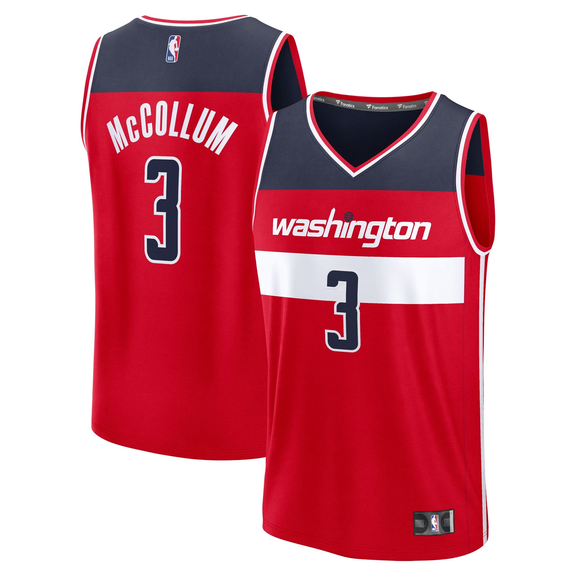 Youth Washington Wizards CJ McCollum Fanatics Red Fast Break Replica Player Jersey - Icon Edition