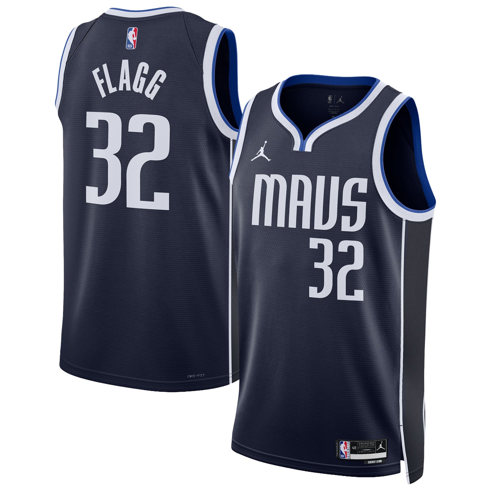 Unisex Dallas Mavericks Cooper Flagg Jordan Brand Navy Swingman Jersey - Statement Edition