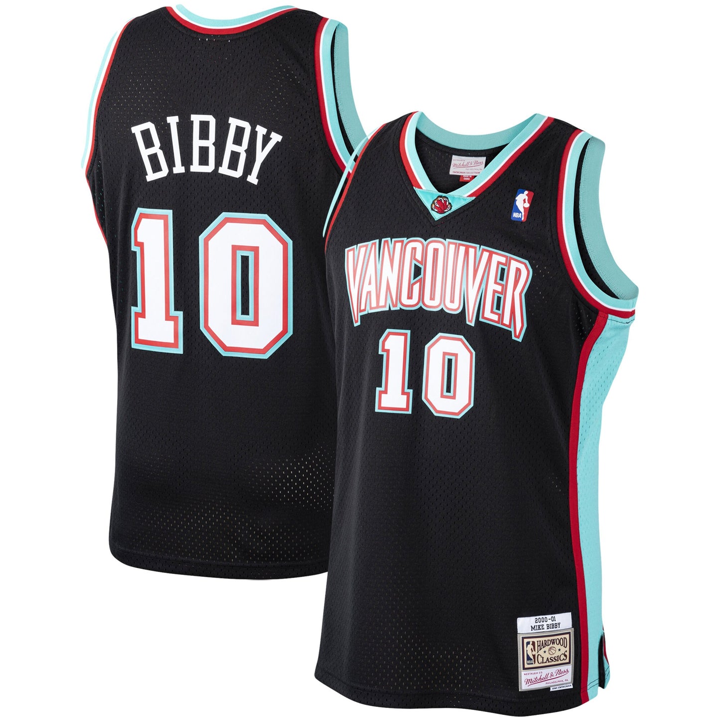 Men's Vancouver Grizzlies Mike Bibby Mitchell & Ness Black 2000/01 Hardwood Classics Swingman Jersey