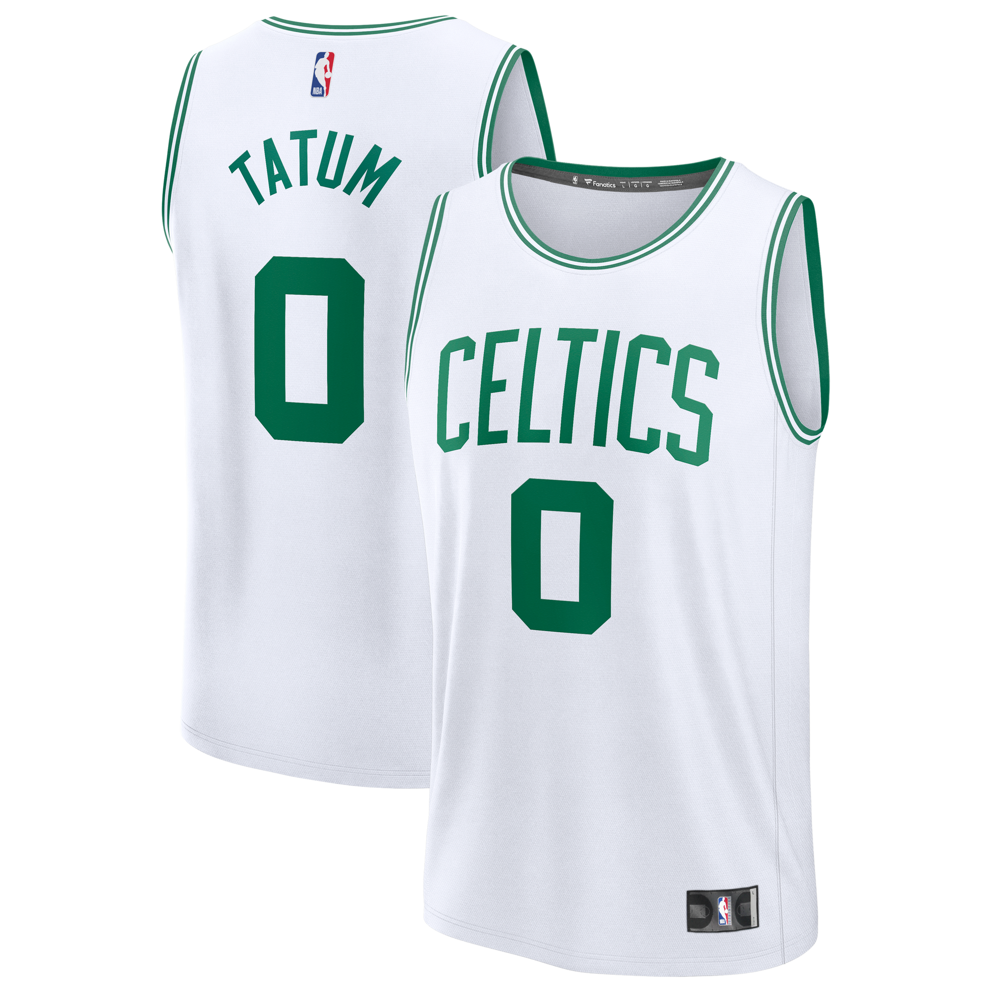 Men's Boston Celtics Jayson Tatum Fanatics White Fast Break Replica Player Jersey - Association Edition