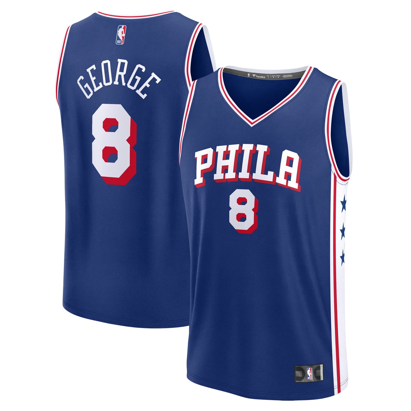 Men's Philadelphia 76ers Paul George Fanatics Royal Fast Break Replica Player Jersey - Icon Edition