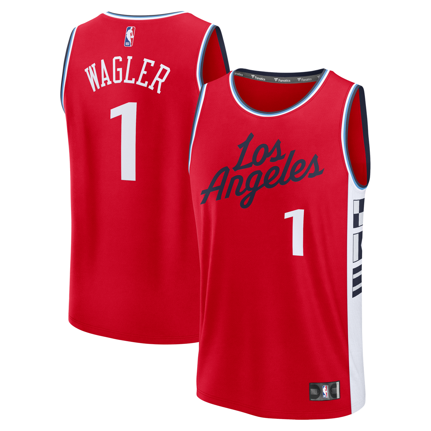 Youth LA Clippers Keaton Wagler Fanatics Red Fast Break Replica Jersey - Statement Edition