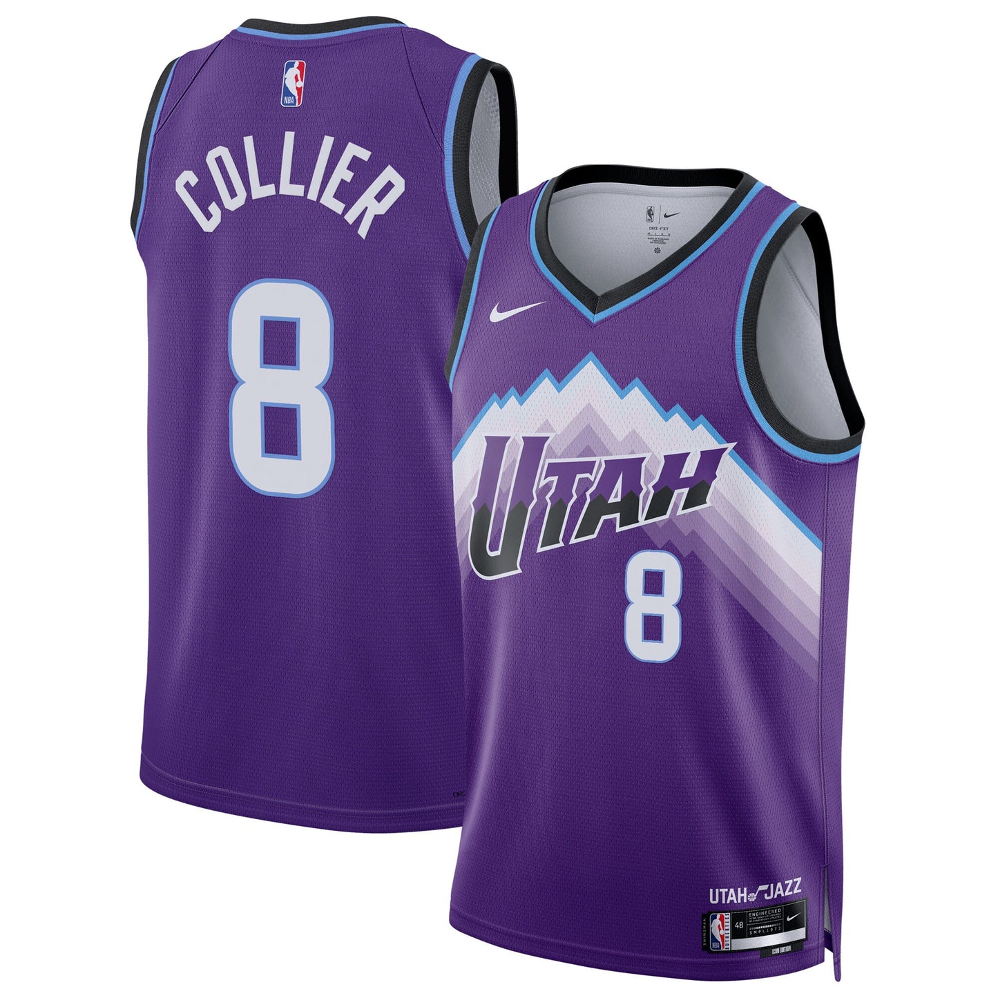 Unisex Utah Jazz Isaiah Collier Nike Purple Swingman Jersey - Icon Edition